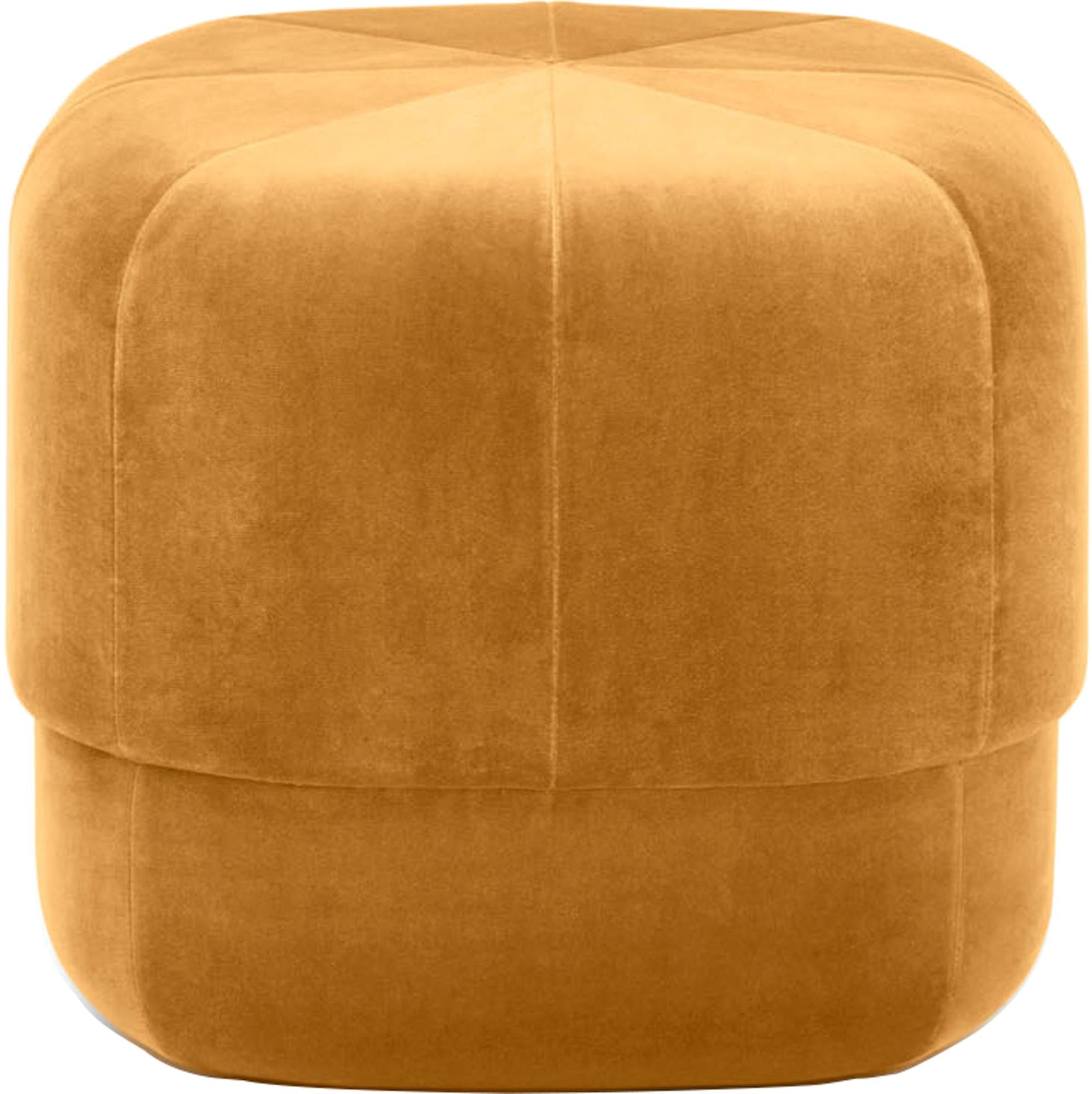 Circus Pouf Klein gelb/Velour in präsentiert im Onlineshop von KAQTU Design AG. Pouf ist von Normann Copenhagen