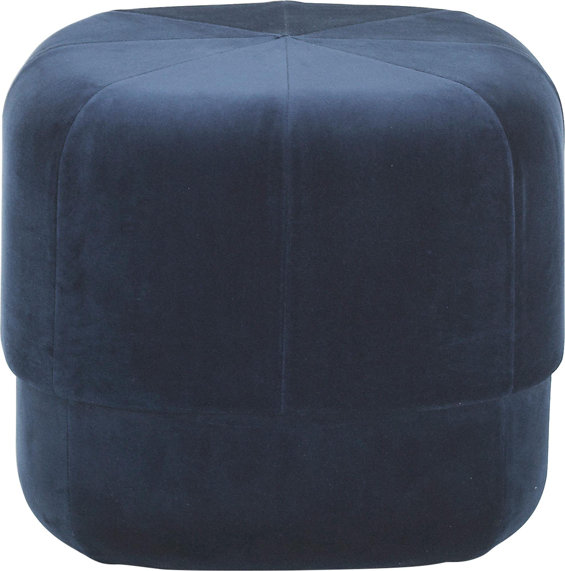 Circus Pouf Klein dunkelblau/Velour in präsentiert im Onlineshop von KAQTU Design AG. Pouf ist von Normann Copenhagen