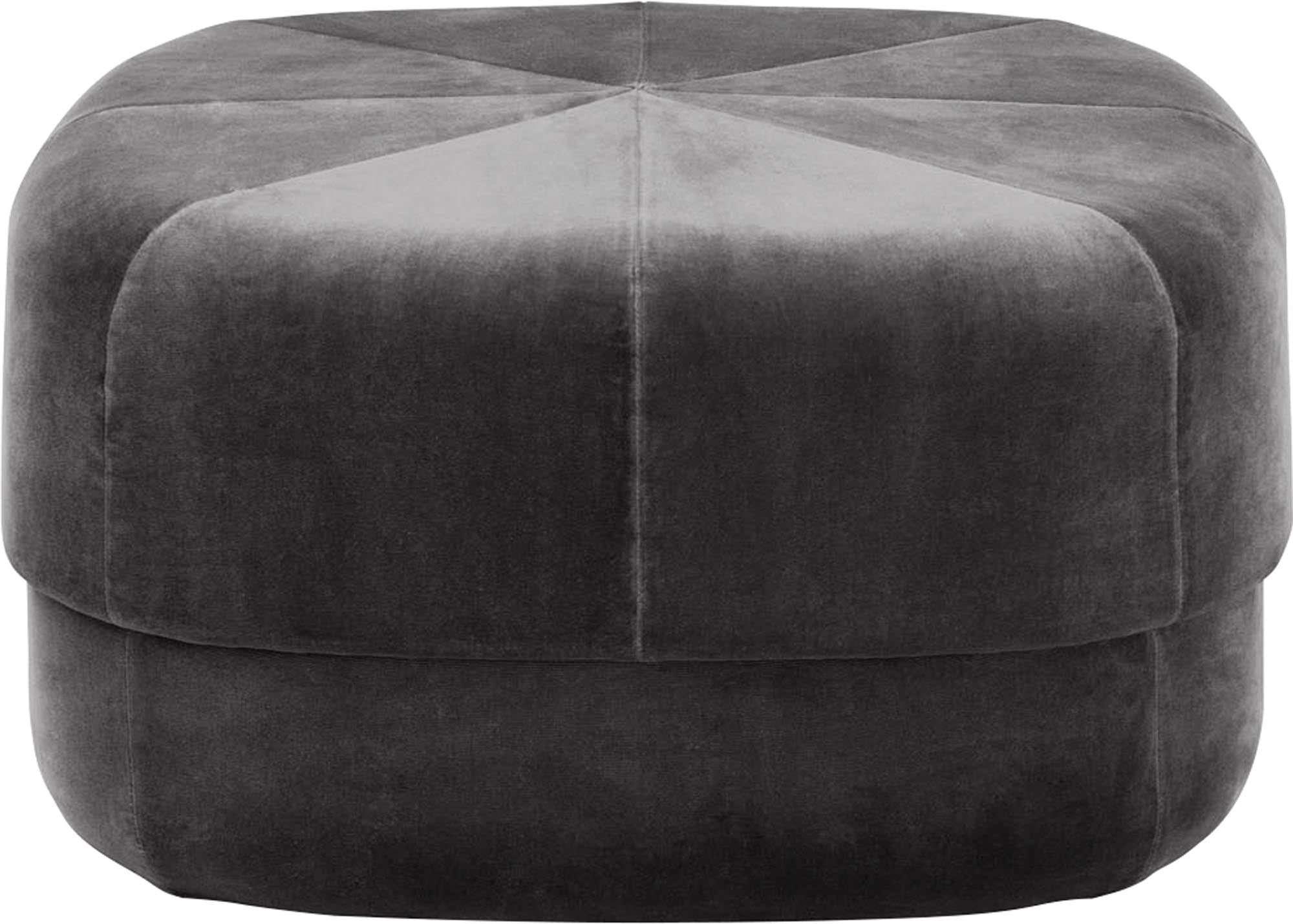 Circus Pouf Gross grau/Velour in  präsentiert im Onlineshop von KAQTU Design AG. Pouf ist von Normann Copenhagen