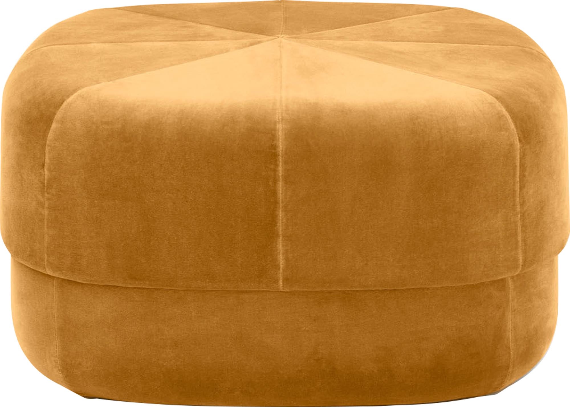 Circus Pouf Gross gelb/Velour in  präsentiert im Onlineshop von KAQTU Design AG. Pouf ist von Normann Copenhagen