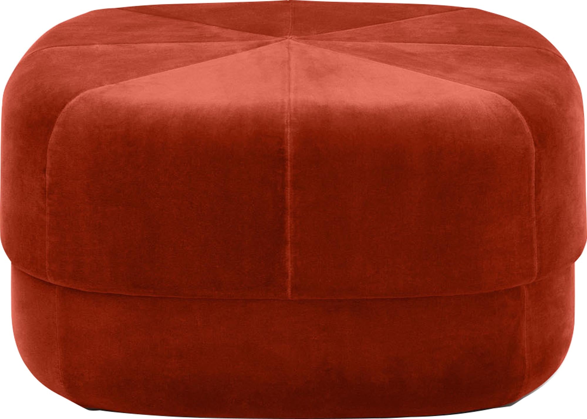 Circus Pouf Gross rostrot/Velour in präsentiert im Onlineshop von KAQTU Design AG. Pouf ist von Normann Copenhagen