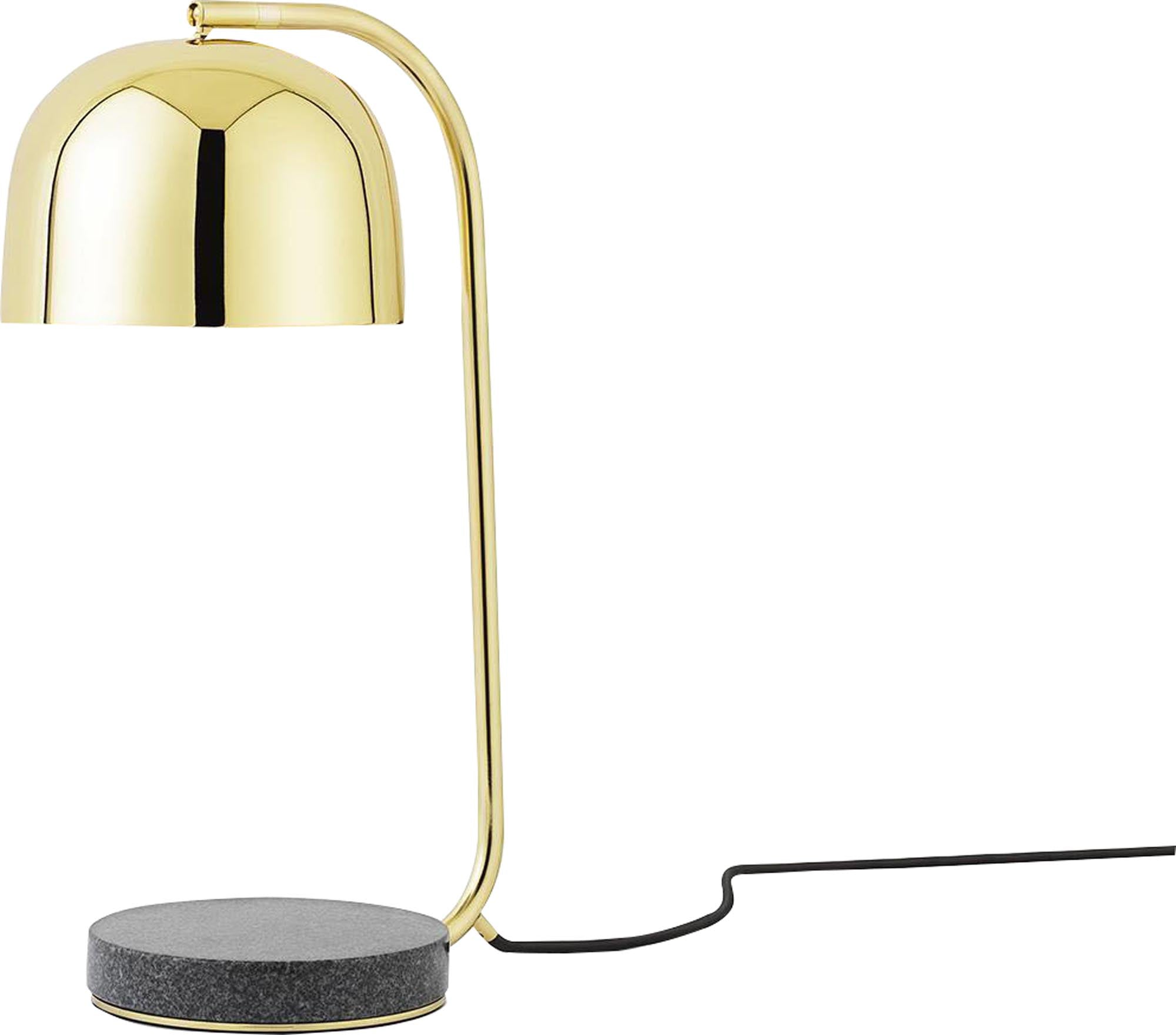 Elegante Grant Tischlampe EU Schwarz von Normann Copenhagen – zeitloses Design aus Granit und Metall für jeden Raum.