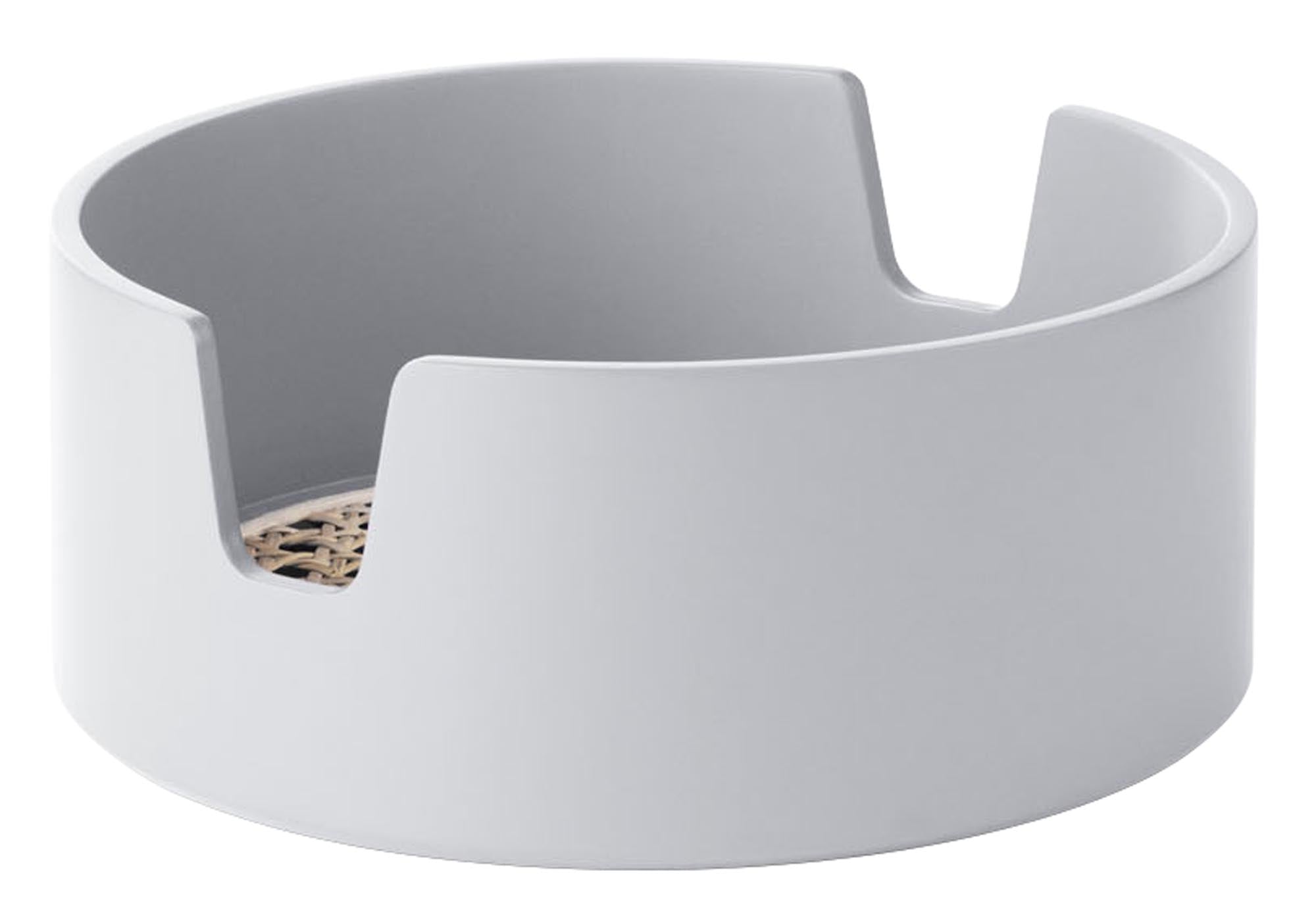 Elegantes Salon Tablett: Französisches Flechtwerk, modernes Design, lackiertes Furnierholz, stilvoll und funktional.