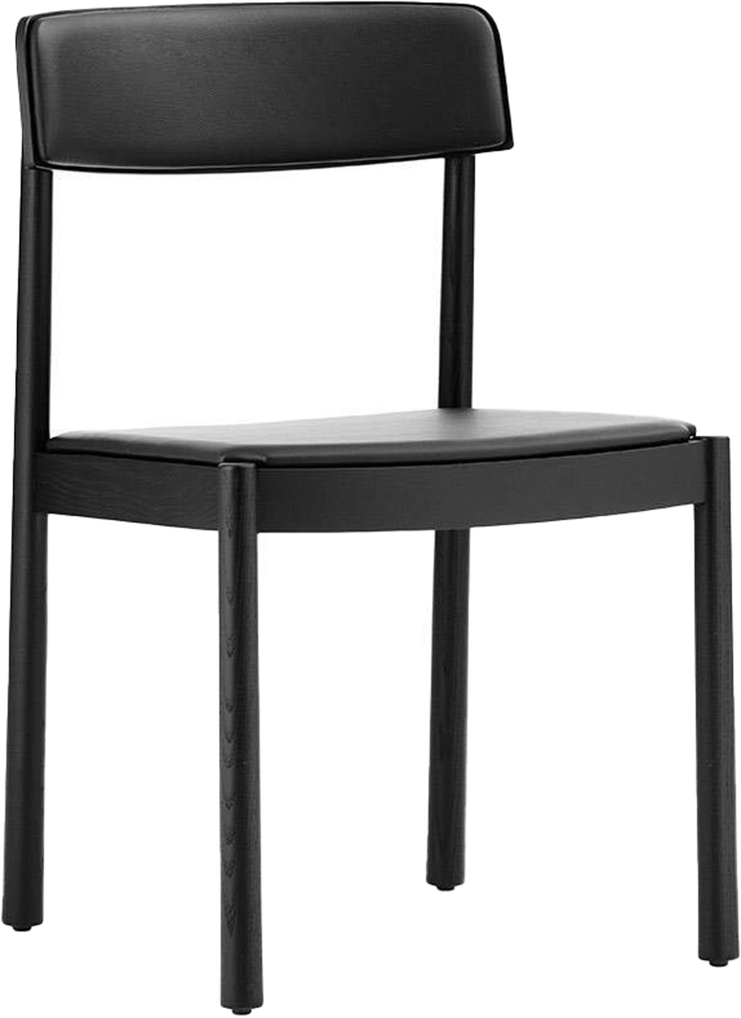 Der Timb Stuhl von Normann Copenhagen vereint minimalistisches Design mit handwerklicher Präzision und bietet Komfort durch hochwertige Materialien.