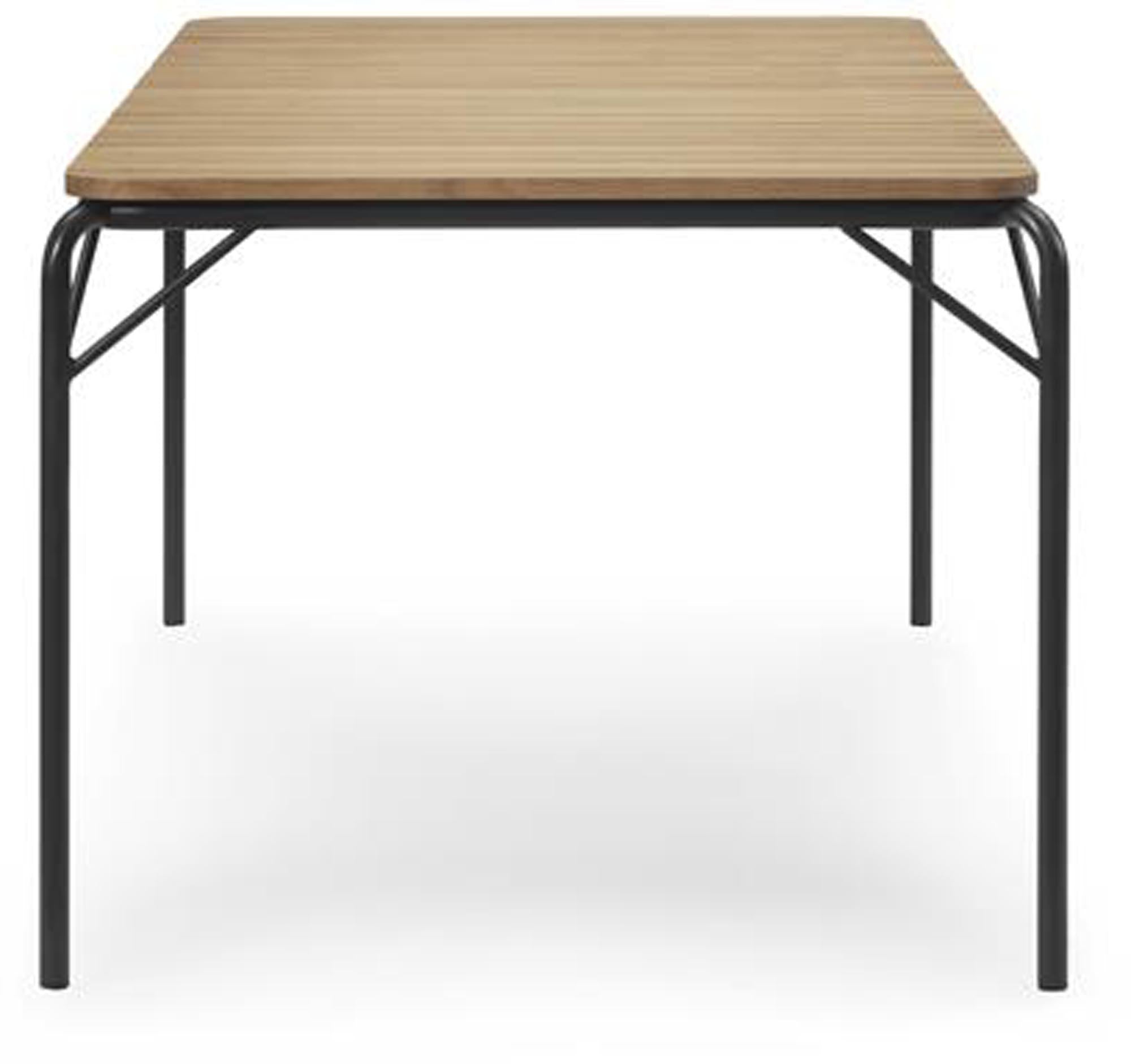 Vig Robinia Tisch: Stilvolles Design aus robustem Robinienholz und pulverbeschichtetem Stahl für langlebige Outdoor-Möbel.