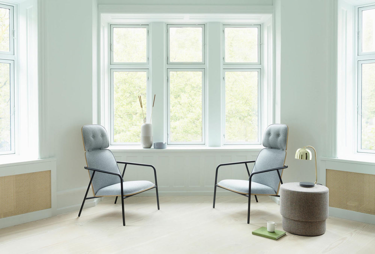 Pad Lounge-Sessel hoch grauem Stahl Eiche/Remix in Remix 133 präsentiert im Onlineshop von KAQTU Design AG. Drehsessel ist von Normann Copenhagen