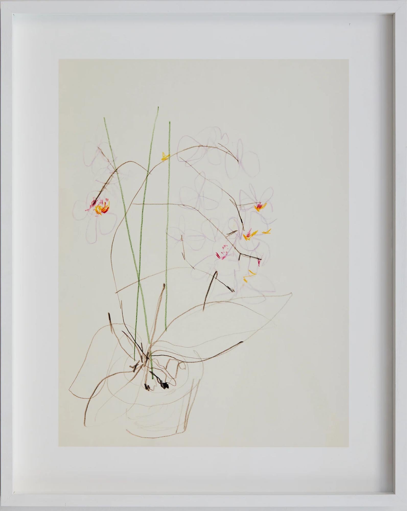 "Studio Life 05 Flowers" von Alfredo Häberli: Florale Eleganz, lebendige Farben, im edlen Holzrahmen mit Glasschutz.