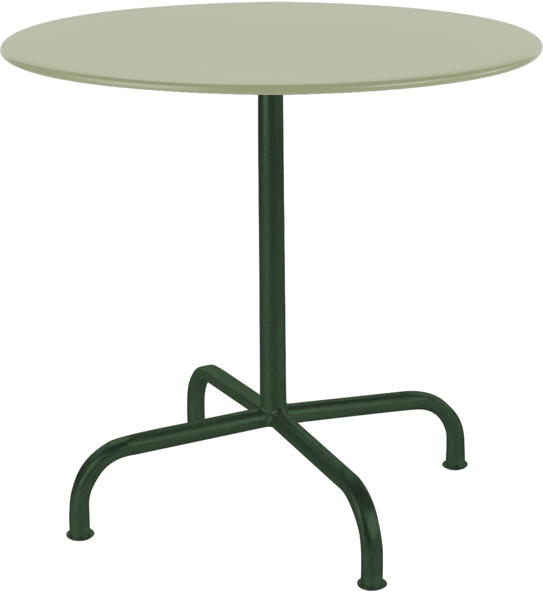 Hochwertiger Schweizer Rigi Metall-Gartentisch ø80, klappbar, wetterfest, langlebig, pflegeleicht, elegantes Design, ideal für Garten, Terrasse oder Balkon.