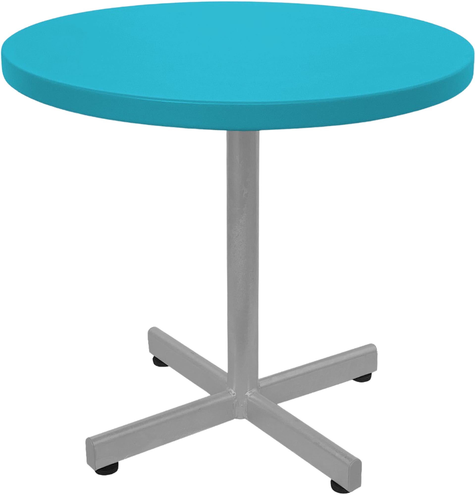 Robuster runder Metalltisch Basic von Schaffner für Outdoor-Genuss.