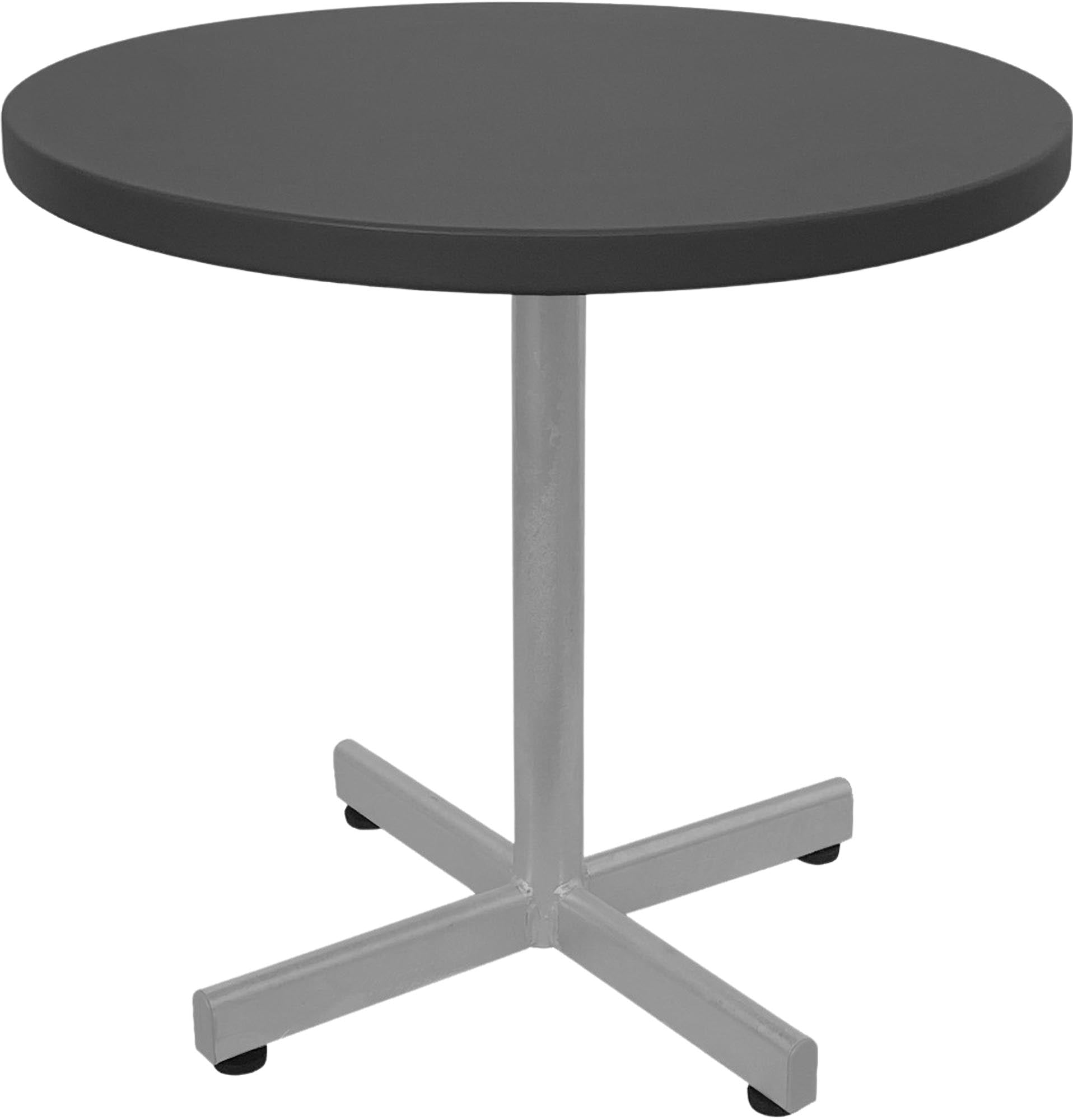 Eleganter runder Metalltisch Basic von Schaffner für stilvolle Terrassen.