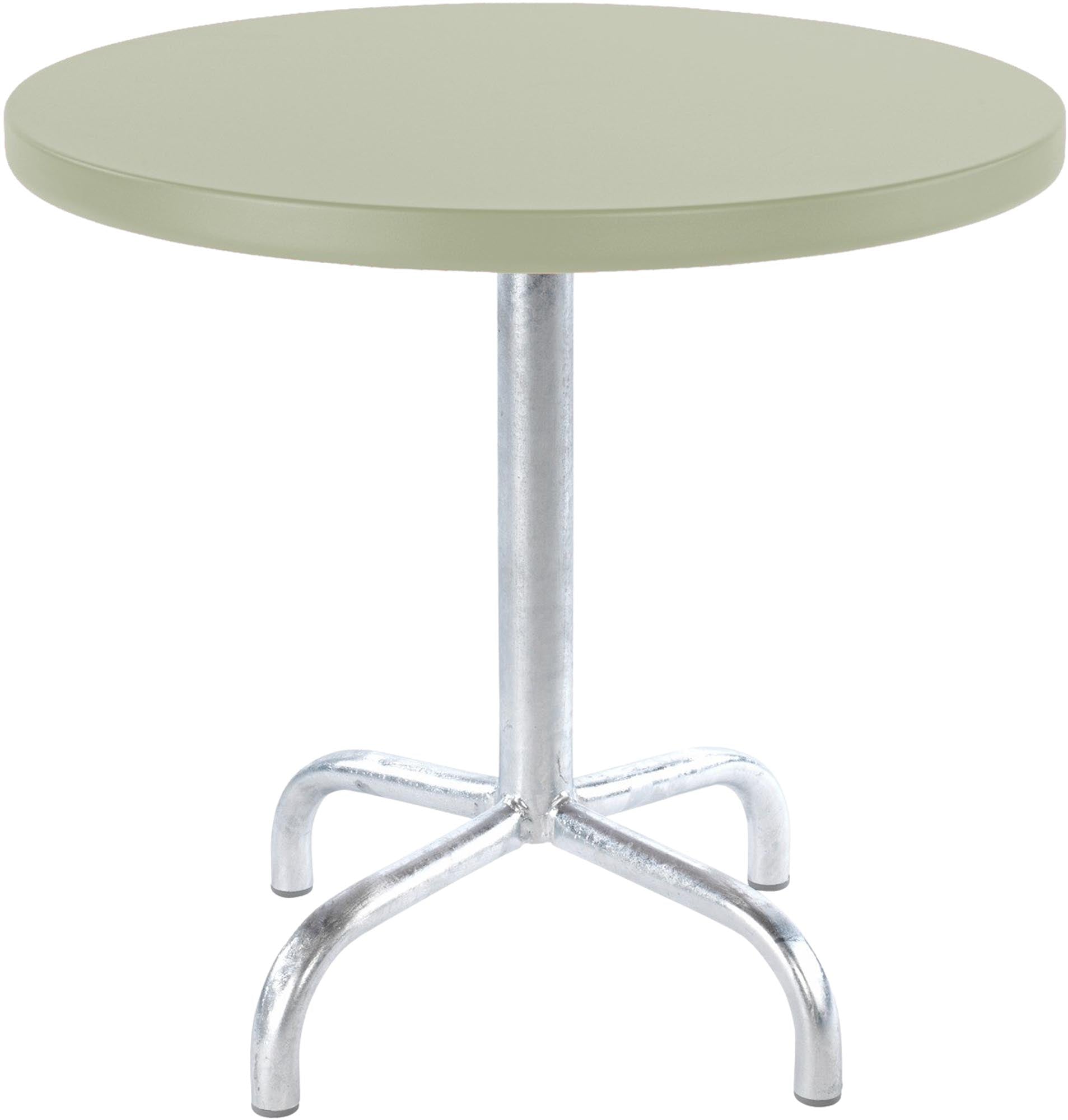Säntis Metall-Beistelltisch Outdoor ø54 / 50 in Pastellgrün präsentiert im Onlineshop von KAQTU Design AG. Beistelltisch Outdoor ist von Schaffner