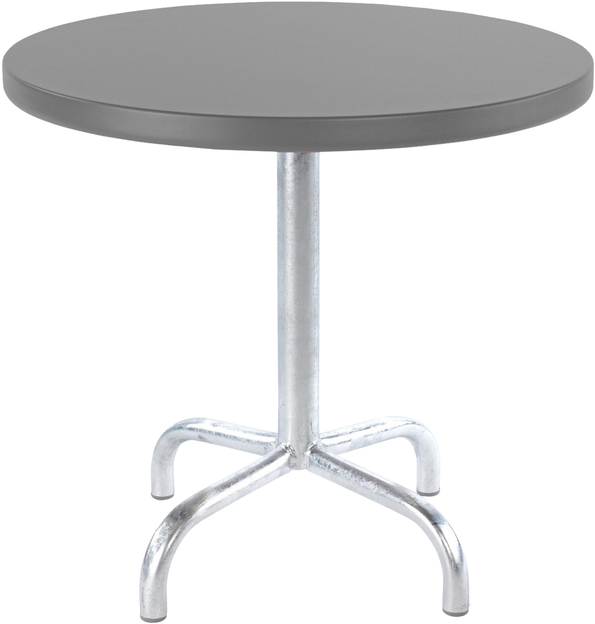 Robuster Säntis Metall-Beistelltisch Outdoor ø54/50 von Schaffner – wetterfest, pflegeleicht, platzsparend, Swiss Made, perfekt für Garten, Balkon und Terrasse.