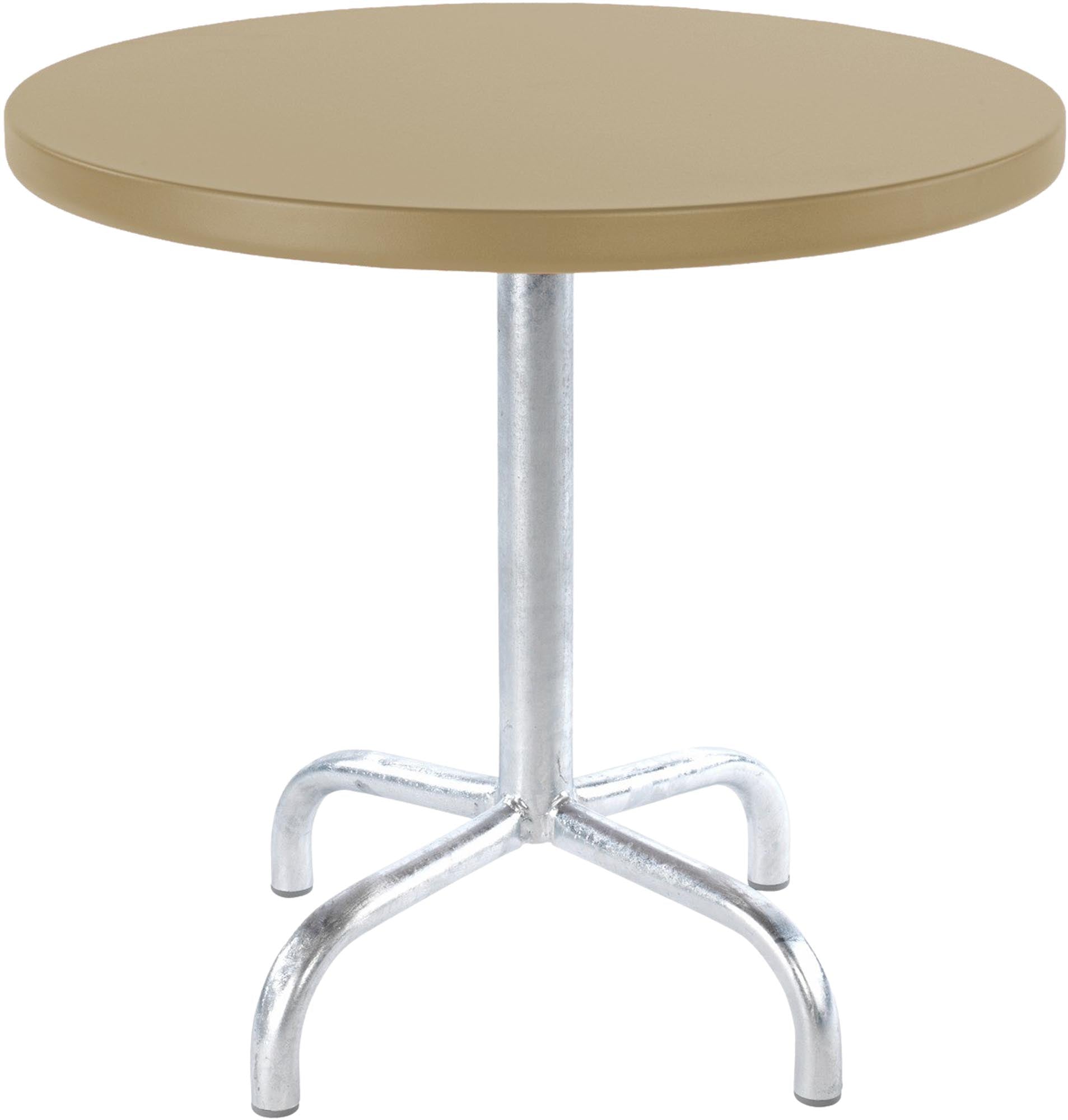Robuster Säntis Metall-Beistelltisch Outdoor ø54/50 von Schaffner – wetterfest, langlebig, leicht zerlegbar, perfekt für Garten, Balkon und Terrasse.