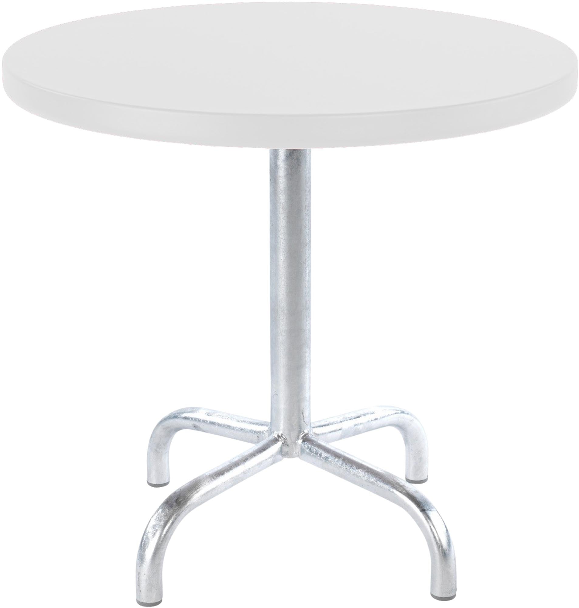 Säntis Metall-Beistelltisch Outdoor ø54 / 50 in Weiss präsentiert im Onlineshop von KAQTU Design AG. Beistelltisch Outdoor ist von Schaffner