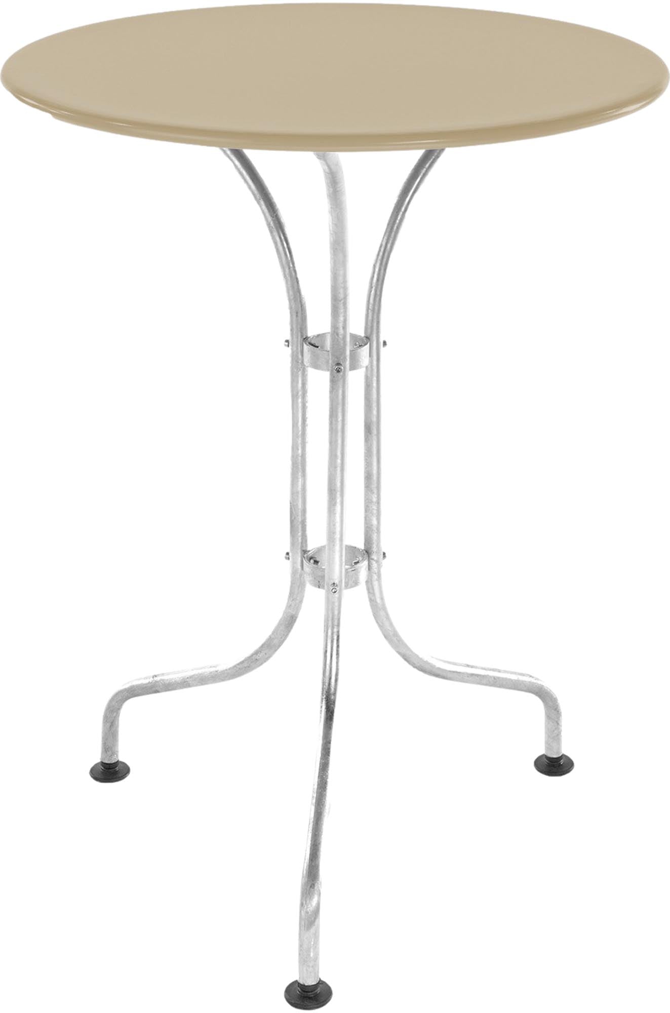 Eleganter Metalltisch St. Moritz ø 60 von Schaffner – ideal für stilvolle Gartenmomente und entspannte Kaffeerunden im Freien.