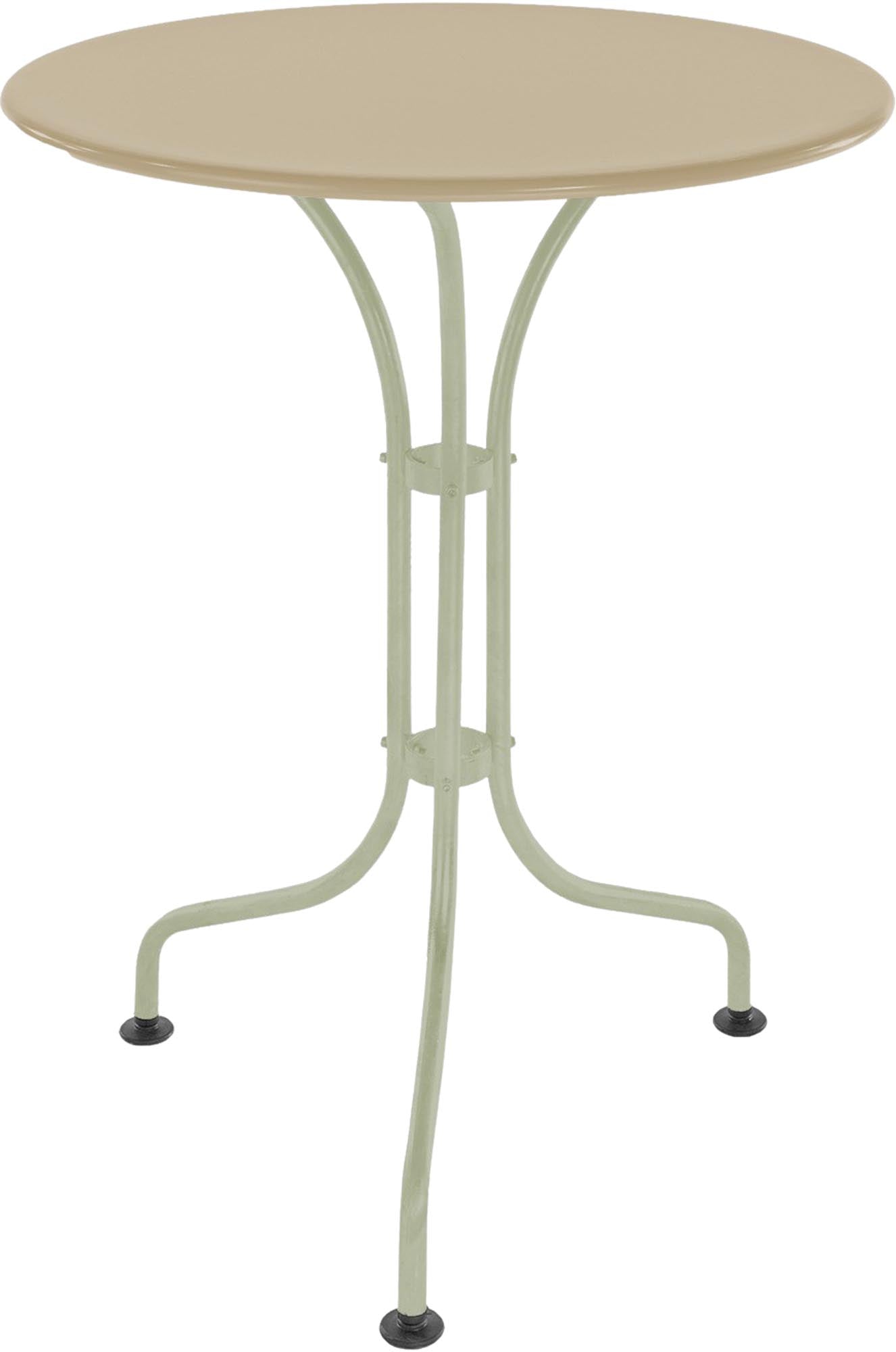 Eleganter St. Moritz Metall-Gartentisch mit einem Durchmesser von 60 cm, perfekt für gemütliche Stunden im Freien, auf Balkonen oder in kleinen Gärten.