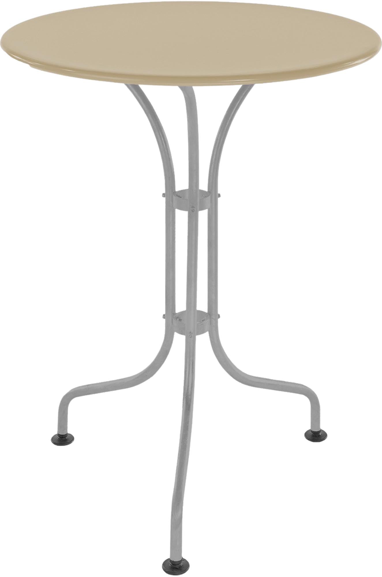 St. Moritz Metall-Gartentisch ø60 aus wetterfestem Stahl, elegantes rundes Design, langlebig, pflegeleicht, ideal für kleine Gärten, Balkone und Gastronomie.