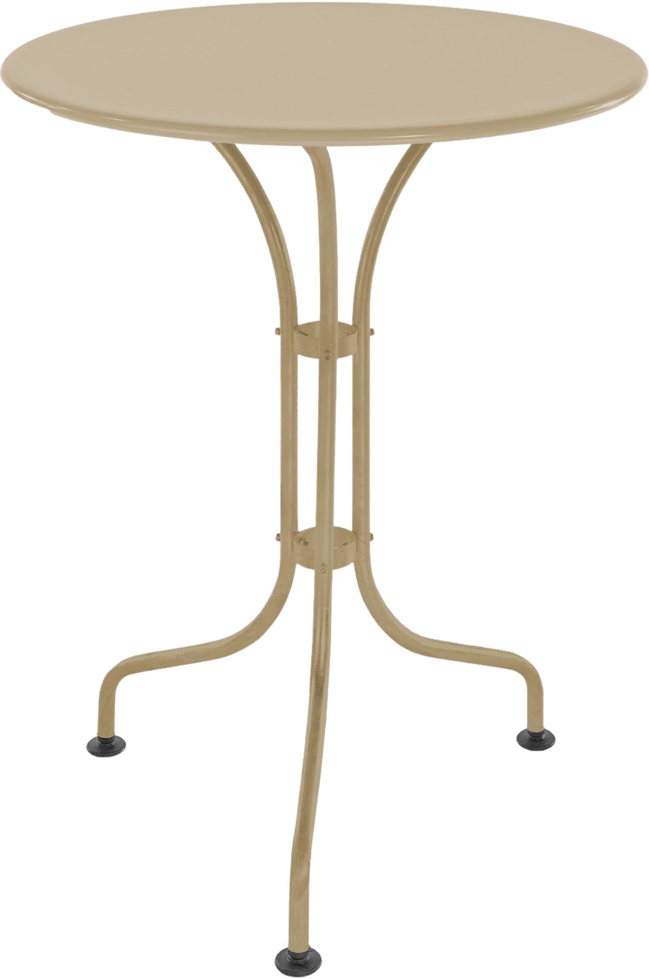 St. Moritz Metall-Gartentisch ø60 aus wetterfestem Stahl, elegantes Design, robust und pflegeleicht – perfekt für kleine Außenbereiche, Balkone und Gastronomie.