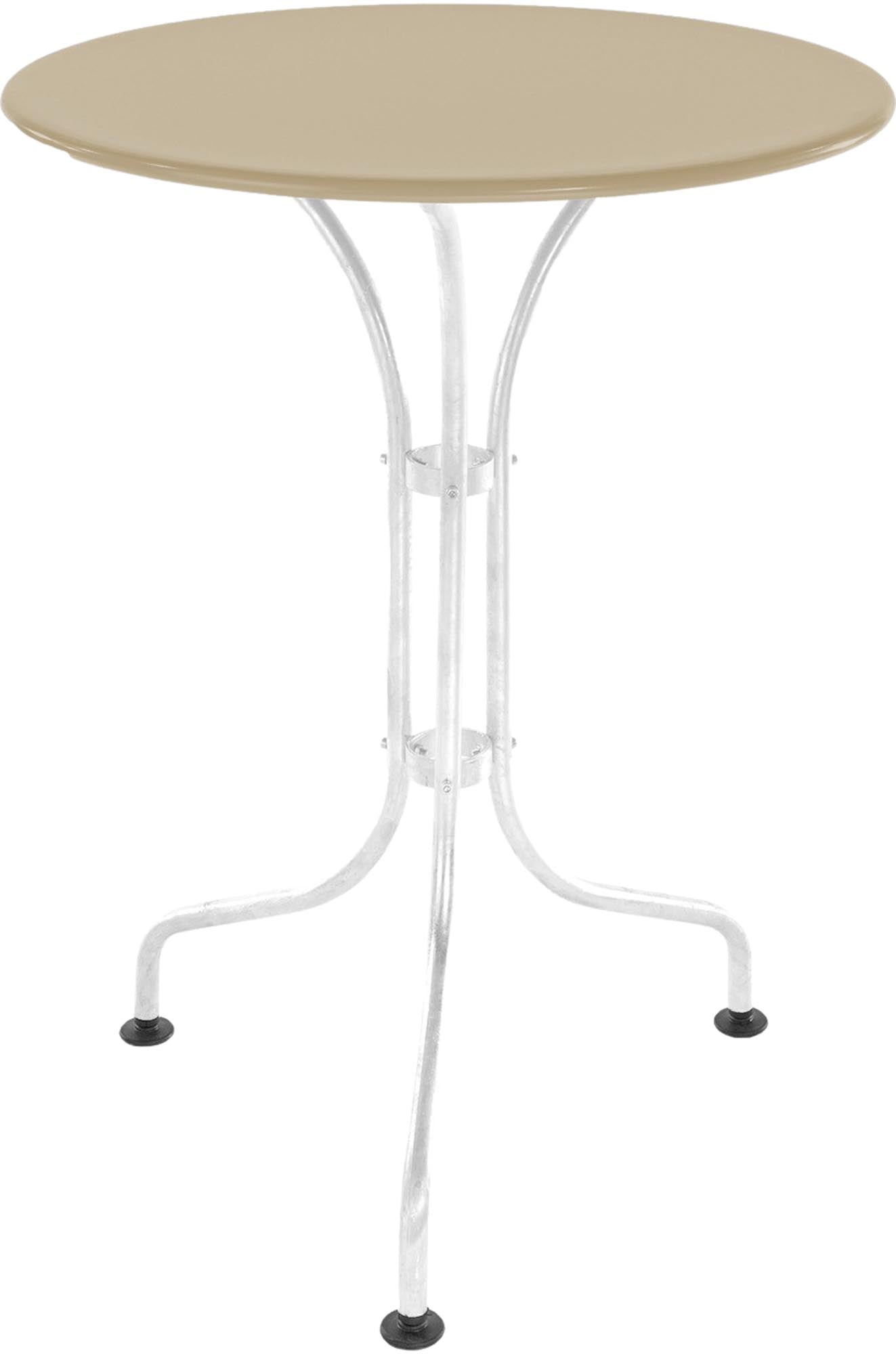 Eleganter St. Moritz Metall-Gartentisch mit einem Durchmesser von 60 cm, ideal für stilvolle Außenbereiche und kleine Terrassen.