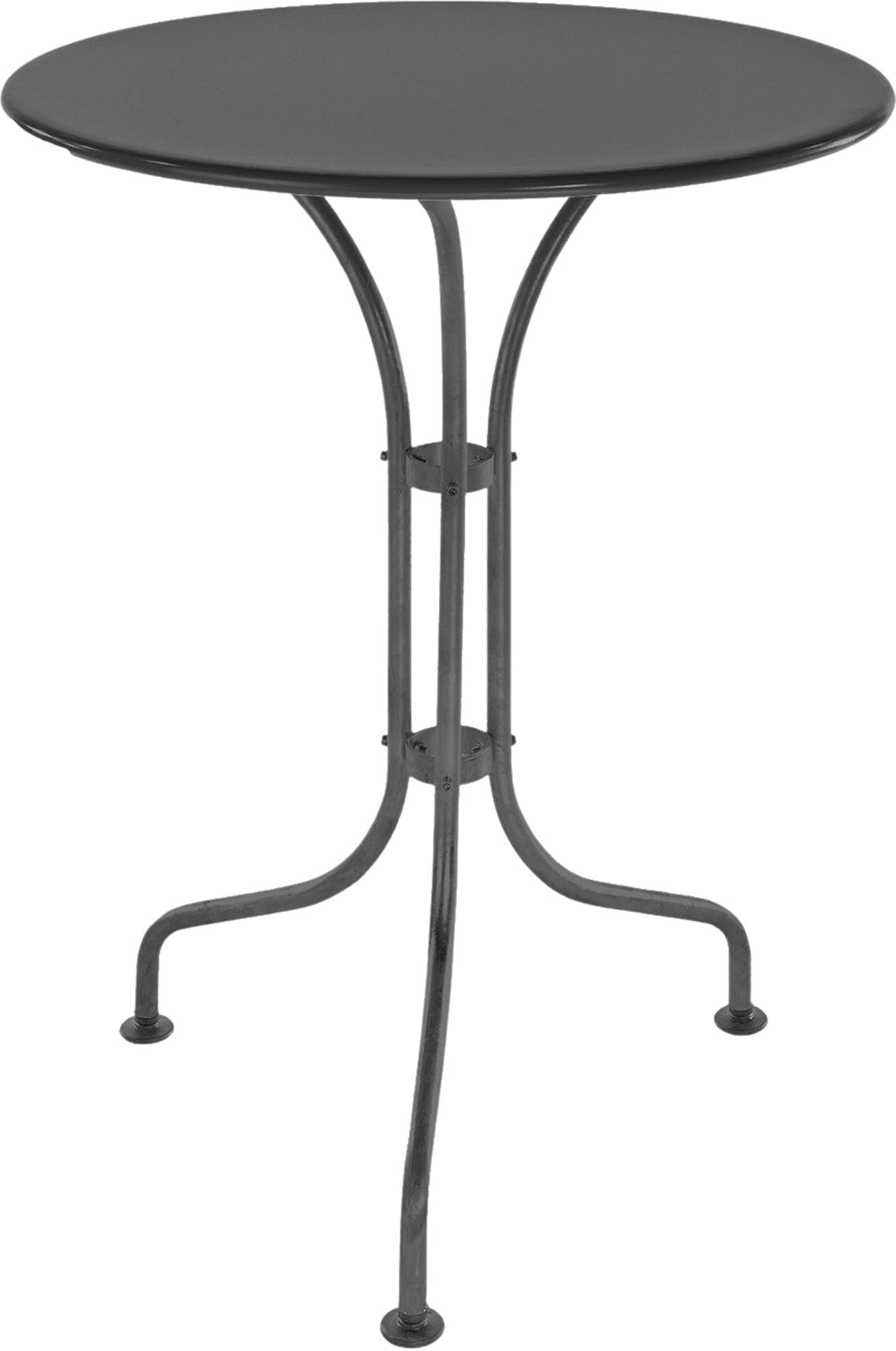 Eleganter, wetterfester Metall-Gartentisch ø60 von Schaffner – ideal für kleine Gärten, Balkone und Gastronomie, verbindet Design mit Langlebigkeit.