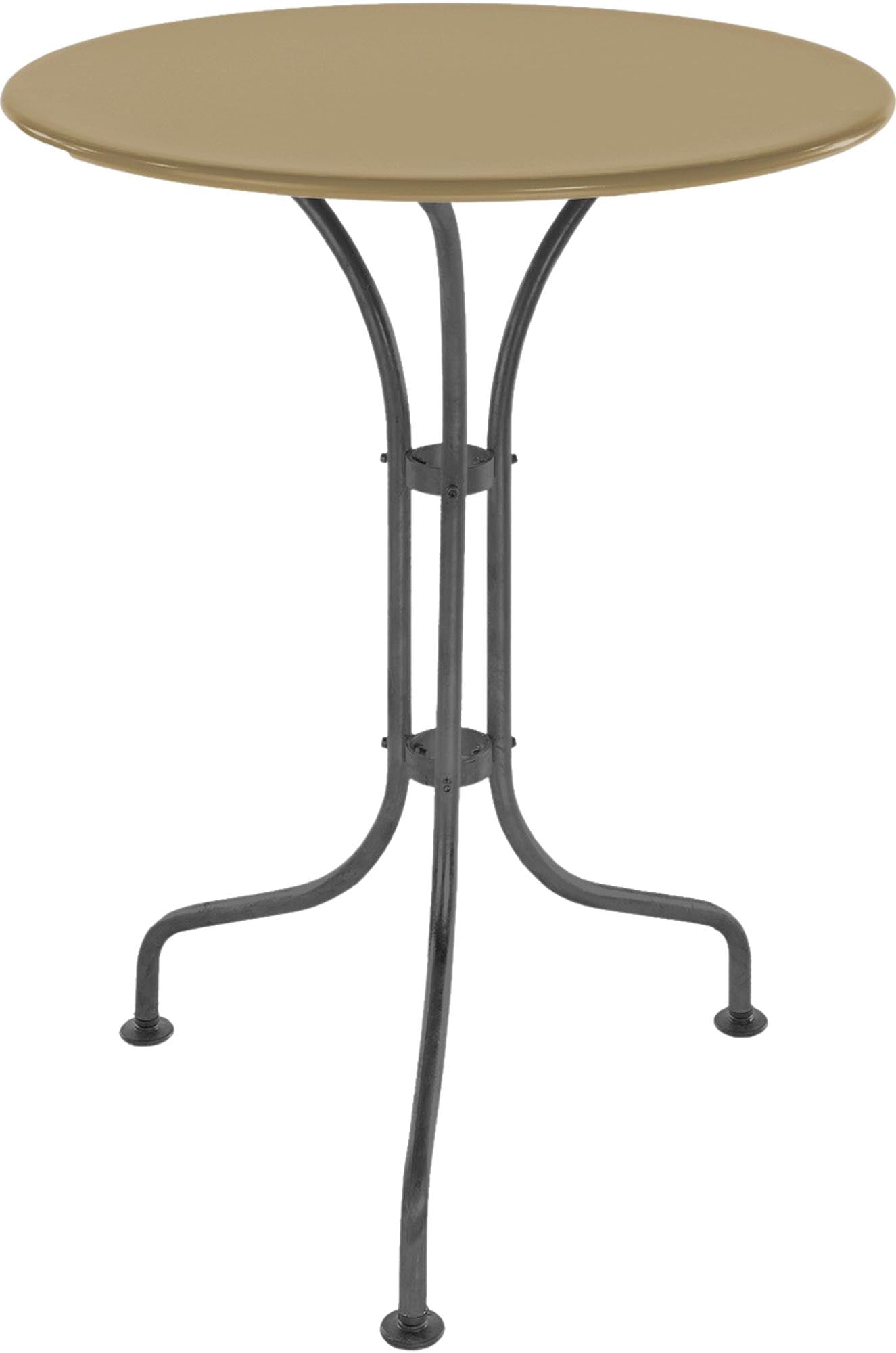 Eleganter St. Moritz Metall-Gartentisch mit einem Durchmesser von 60 cm, ideal für gemütliche Stunden im Freien, perfekt für Balkon und Garten.