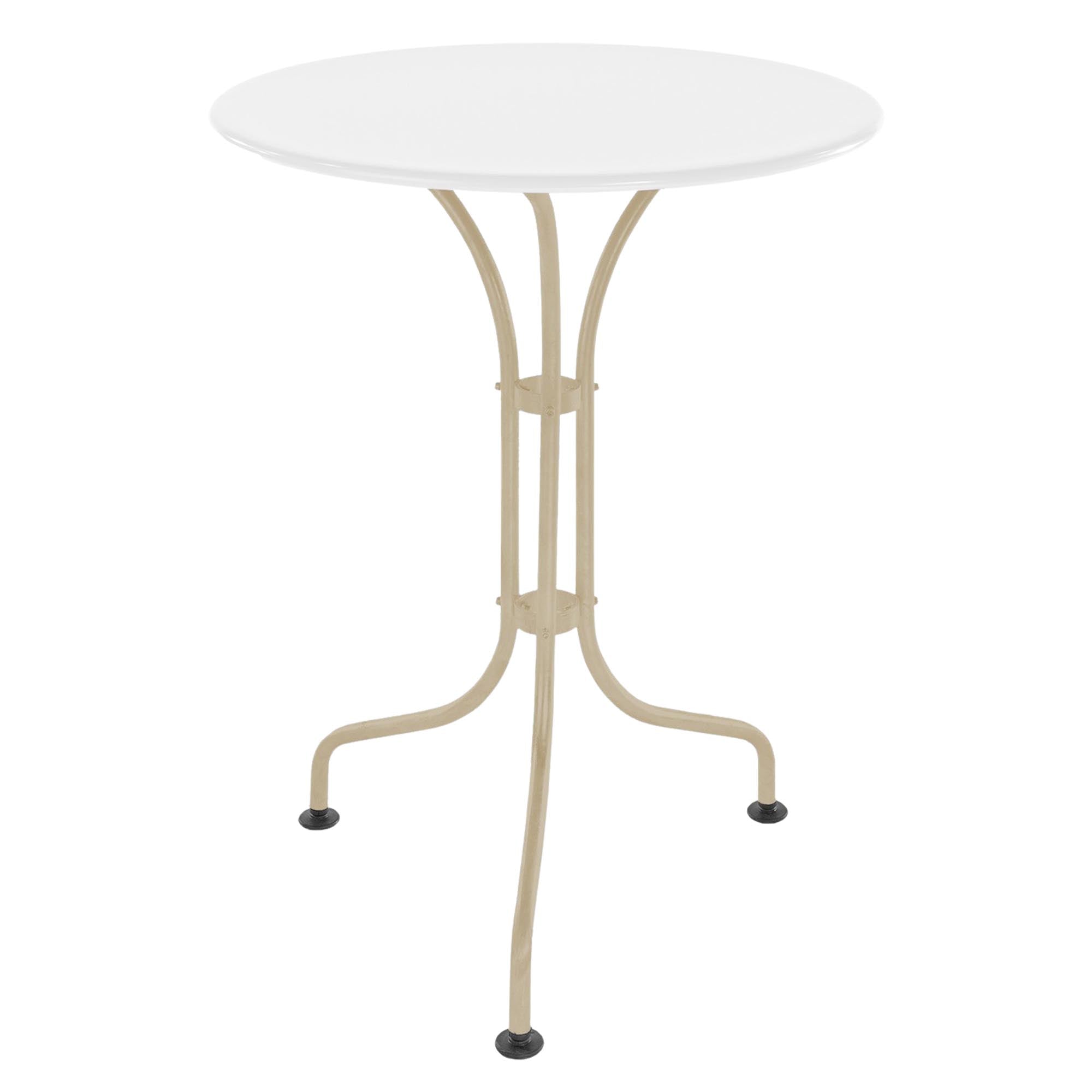 Eleganter runder Gartentisch ø60 aus wetterfestem Metall, perfekt für kleine Außenflächen. Hochwertige Schweizer Qualität, langlebig und pflegeleicht.