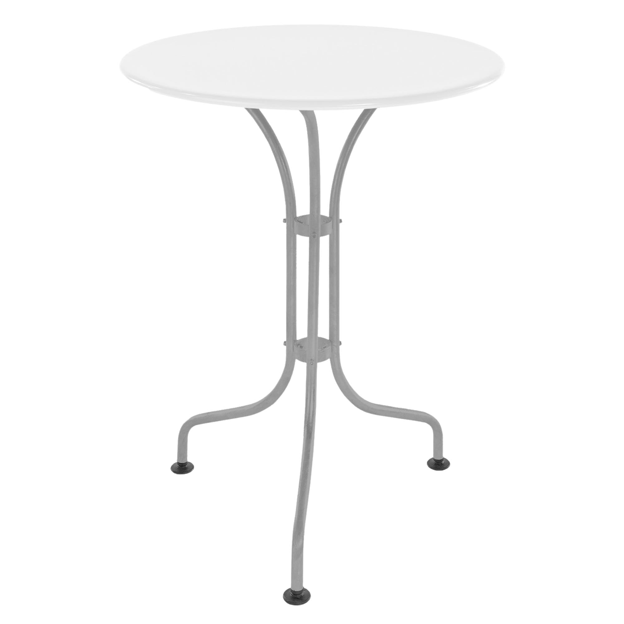 St. Moritz Metall-Gartentisch ø60 von Schaffner: Robuster, wetterfester Tisch mit elegantem Design, ideal für kleine Gärten, Balkone und Gastronomie. Schweizer Qualität.