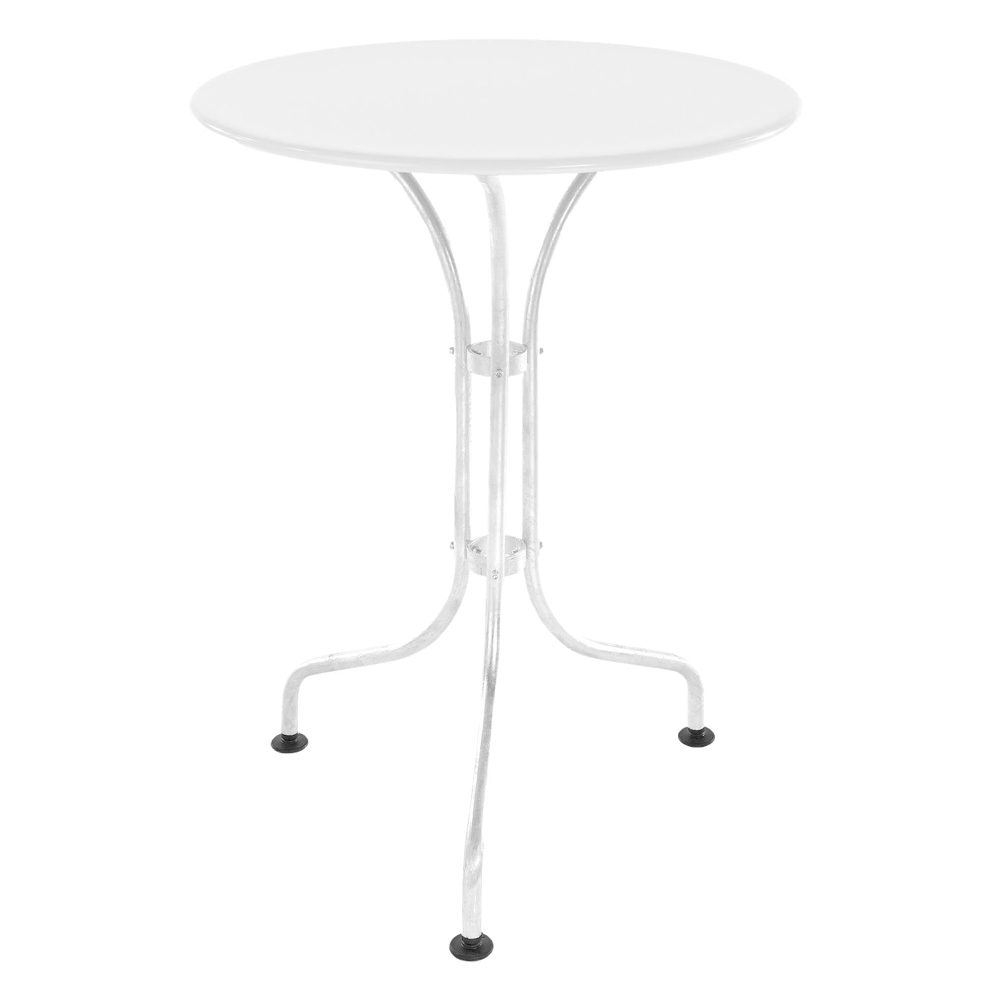 St. Moritz Metall-Gartentisch ø60 von Schaffner: Robuster, wetterfester Rundtisch aus verzinktem Stahl, ideal für Garten, Balkon oder Gastronomie im stilvollen Design.