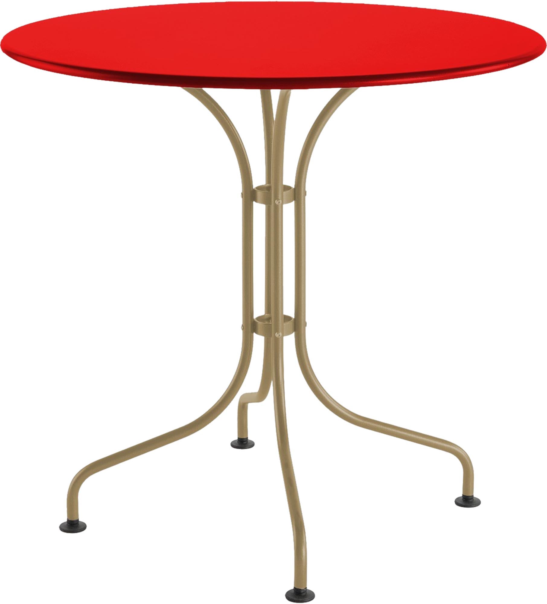 Moderner Metall-Gartentisch St. Moritz mit 80 cm Durchmesser, perfekt für Garten und Terrasse, robust und stilvoll für gesellige Runden im Freien.