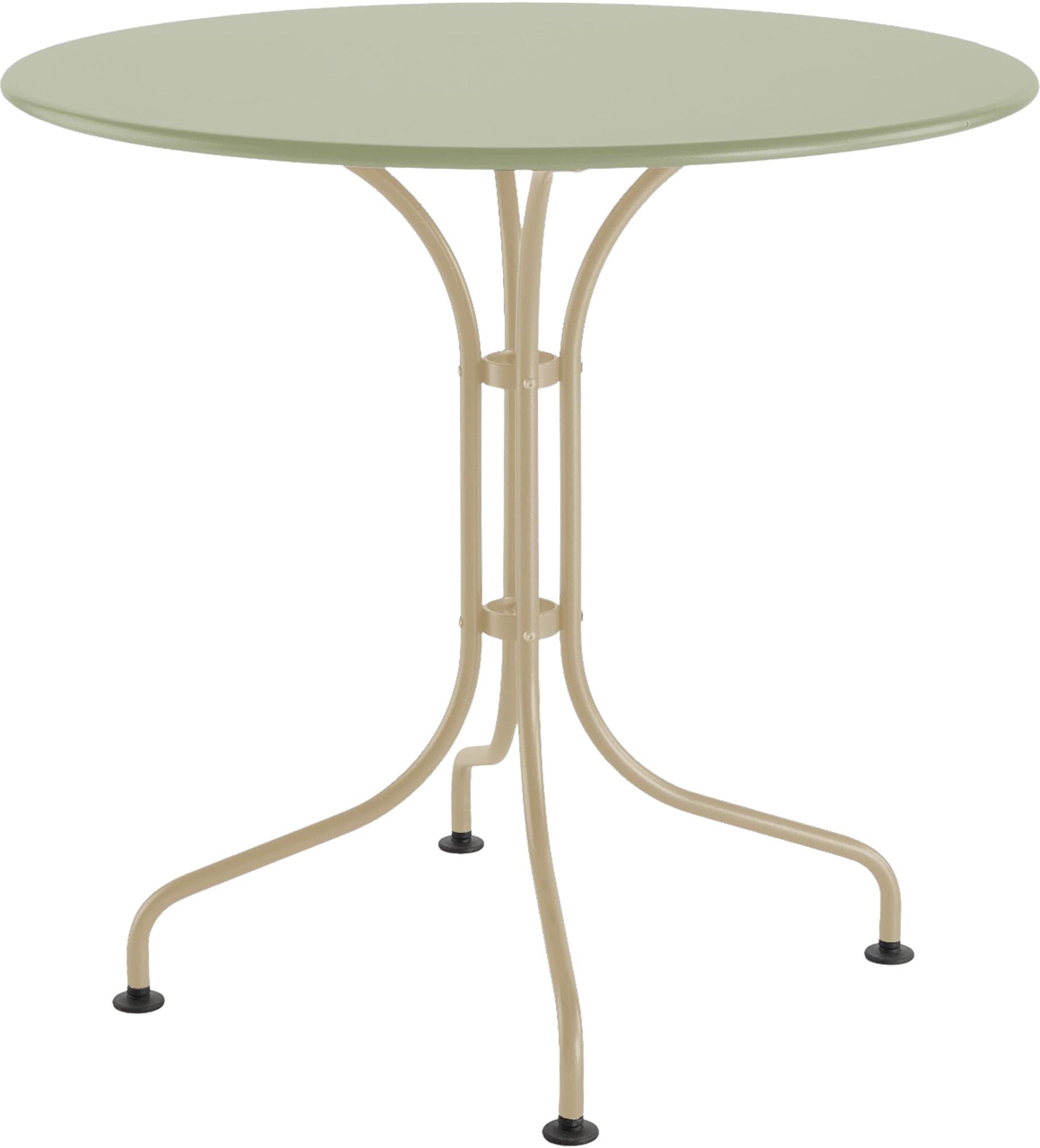 Eleganter runder Gartentisch St. Moritz aus robustem Metall, Ø80 cm, ideal für gesellige Runden im Freien oder auf der Terrasse.