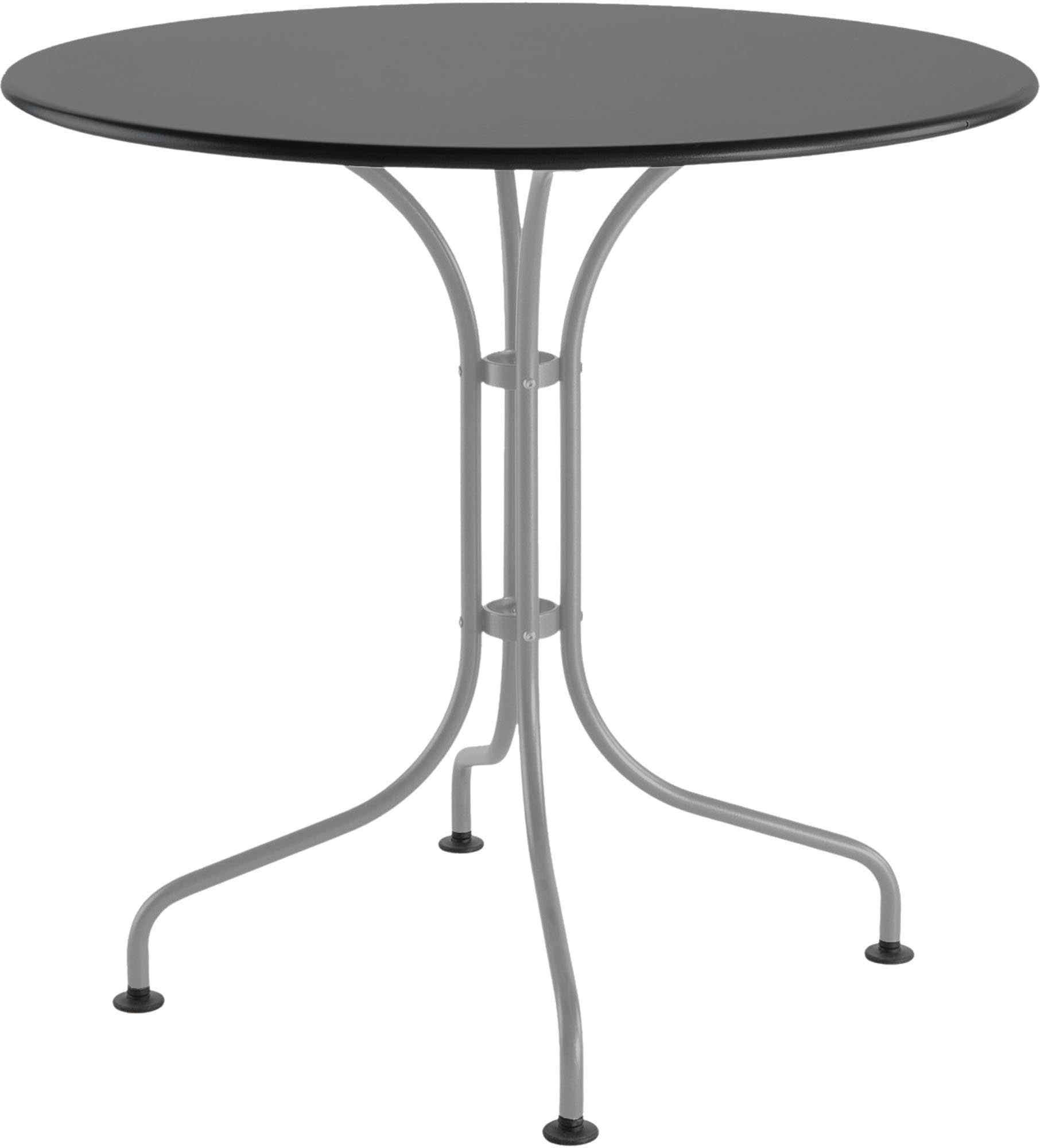 Moderner runder Gartentisch St. Moritz aus langlebigem Metall, Ø80 cm, perfekt für entspannte Stunden im Freien.