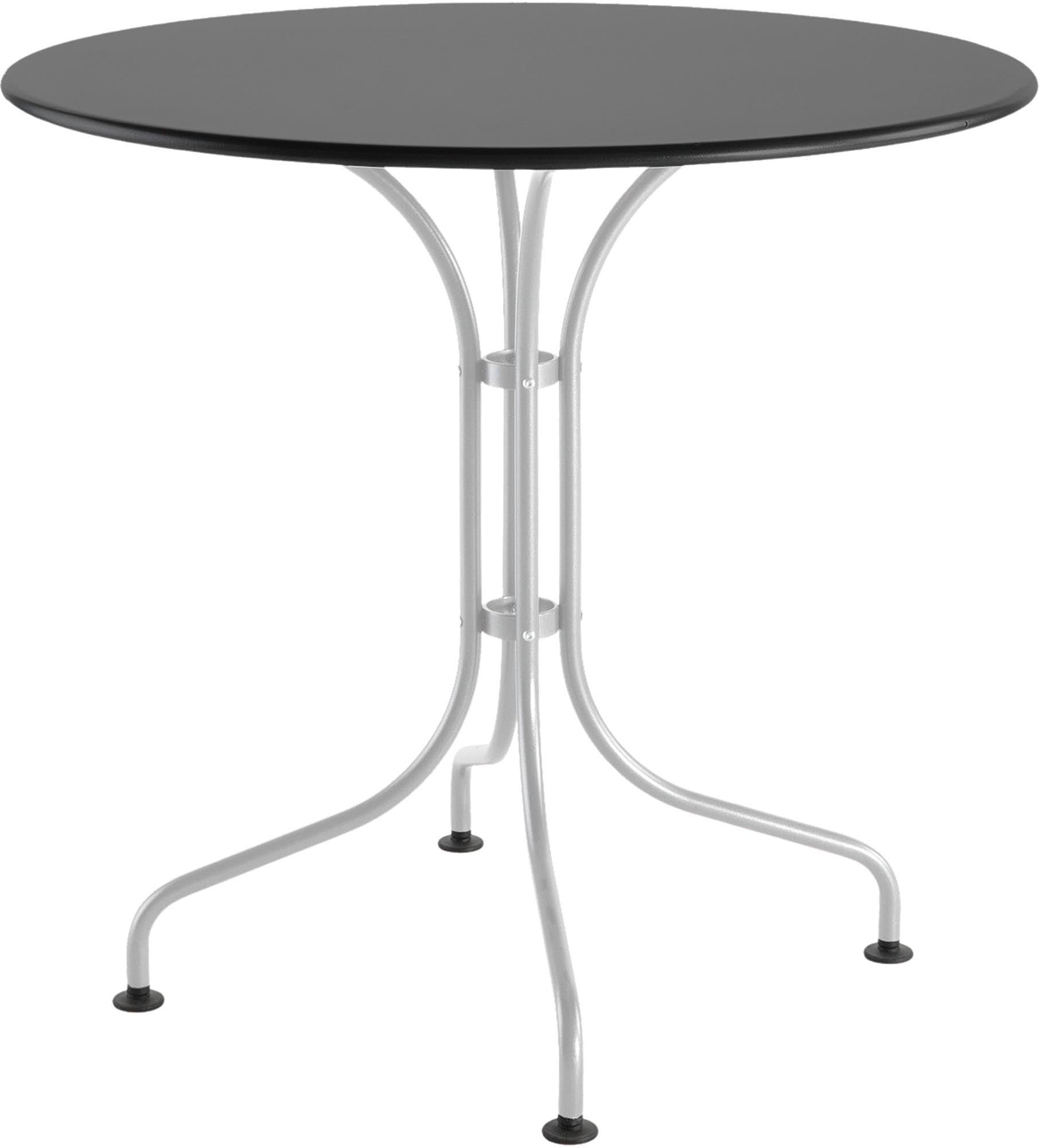 Eleganter runder Gartentisch St. Moritz aus robustem Metall, Ø80 cm, ideal für gesellige Abende im Garten oder auf der Terrasse.