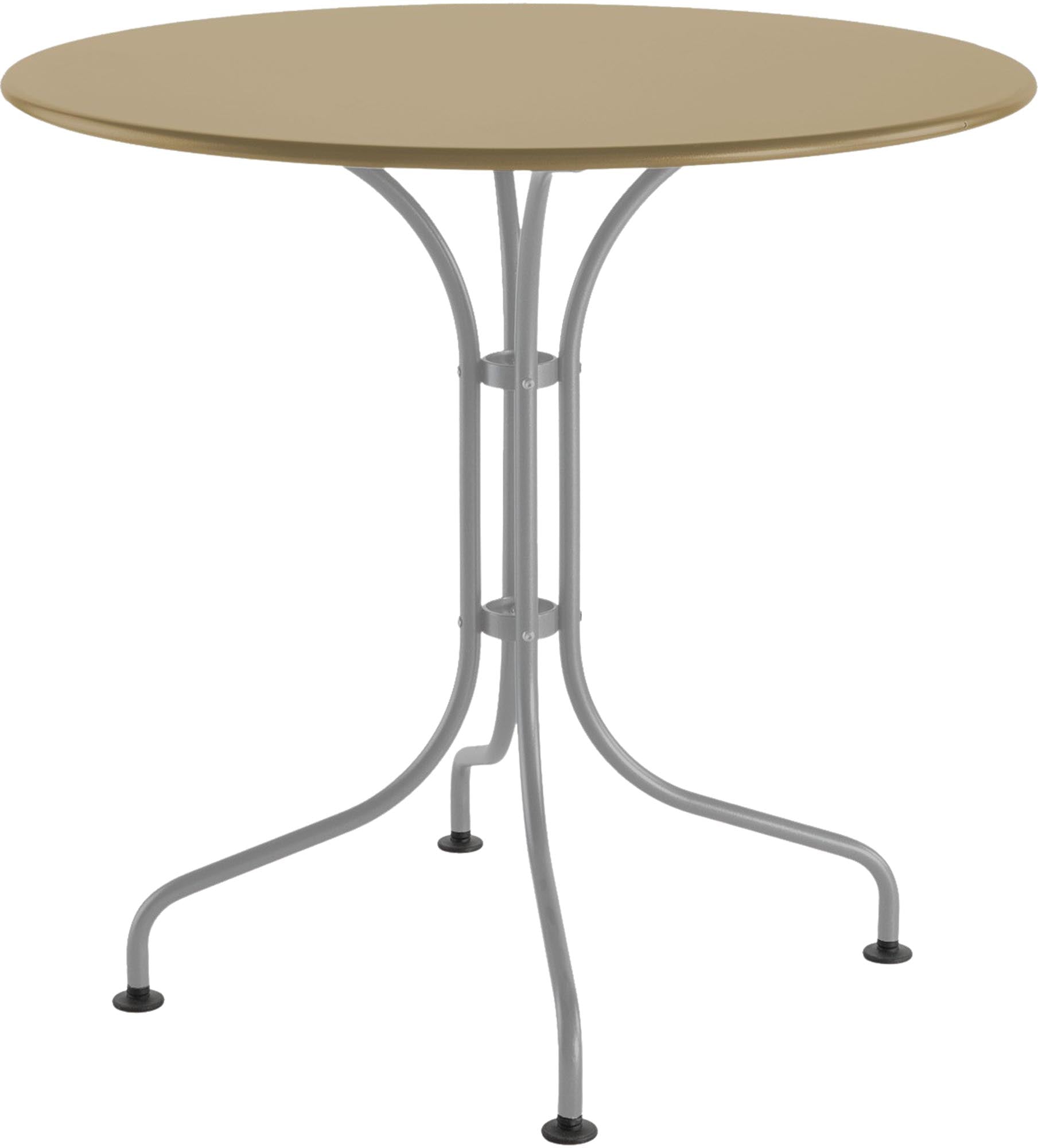 Eleganter runder Metall-Gartentisch St. Moritz mit 80 cm Durchmesser, ideal für Garten und Terrasse, robust und stilvoll für gesellige Runden.