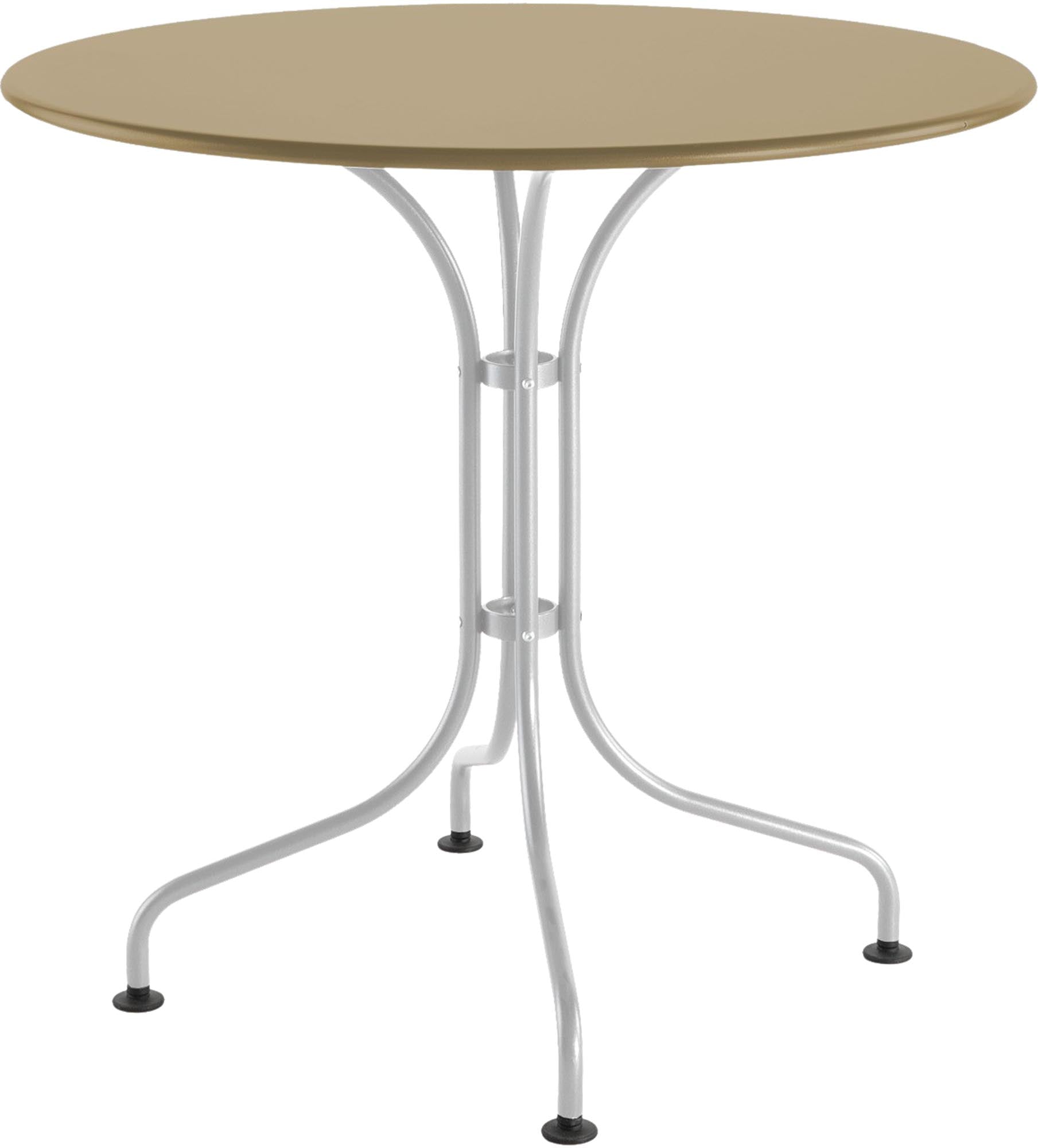 Eleganter runder Metall-Gartentisch St. Moritz mit 80 cm Durchmesser, ideal für gesellige Runden im Garten oder auf der Terrasse.