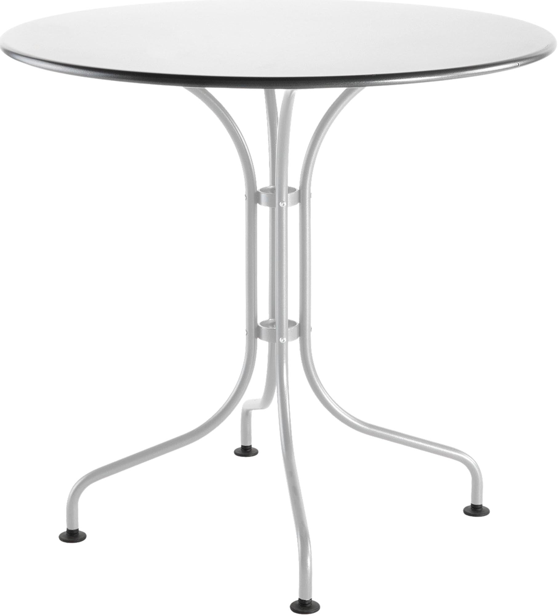 St. Moritz Metall-Gartentisch ø80 von Schaffner – eleganter, wetterfester Rundtisch aus langlebigem Stahl, ideal für Garten, Balkon oder Gastronomie im Außenbereich.