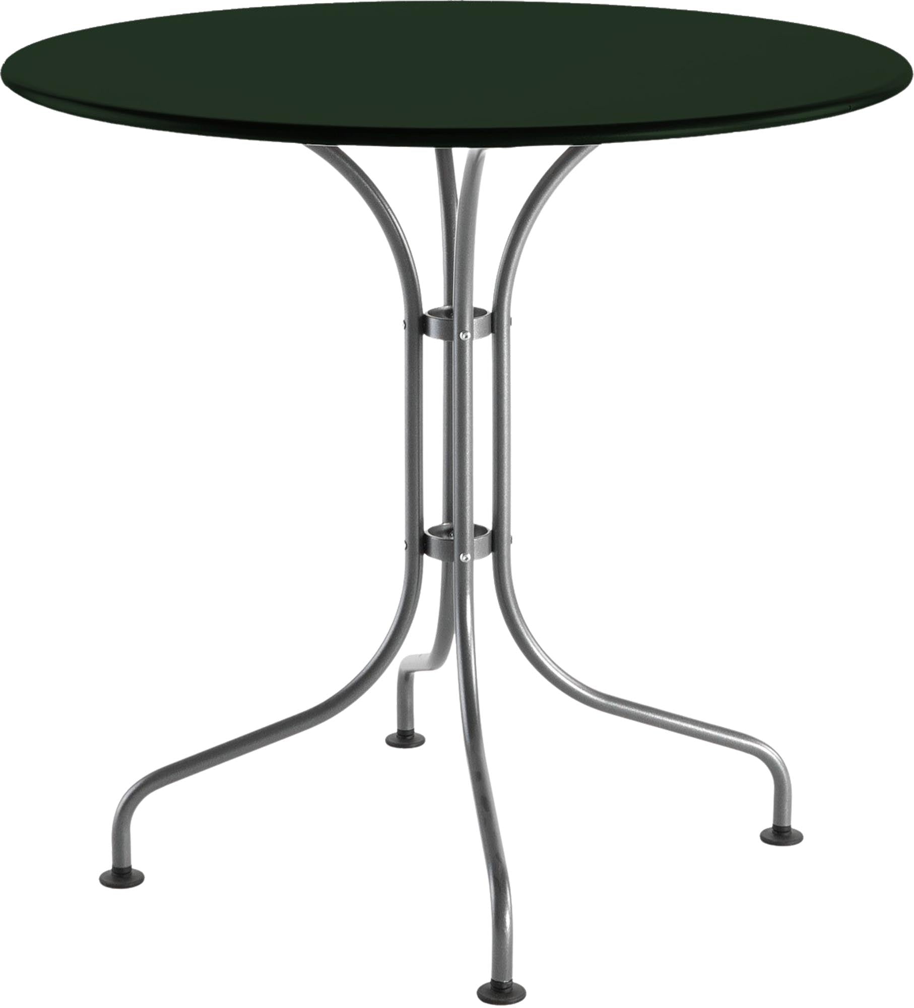 St. Moritz Metall-Gartentisch ø90 in Tannengrün präsentiert im Onlineshop von KAQTU Design AG. Gartentisch ist von Schaffner