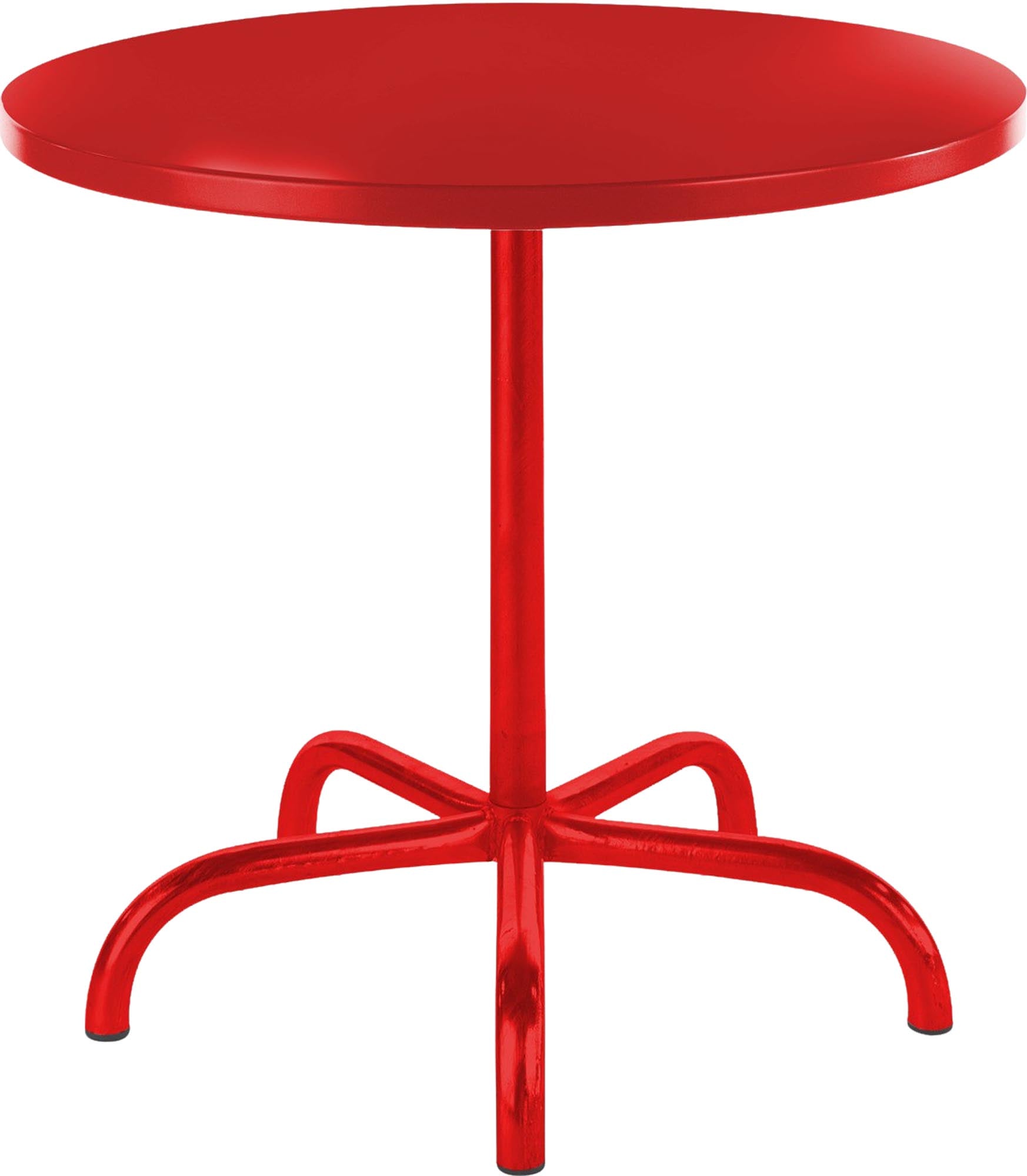 Schaffner Säntis Metall-Gartentisch ø80 cm, klappbar, wetterfest, rostfrei, platzsparend, langlebig, perfekt für Garten, Balkon oder Terrasse – Made in Switzerland.