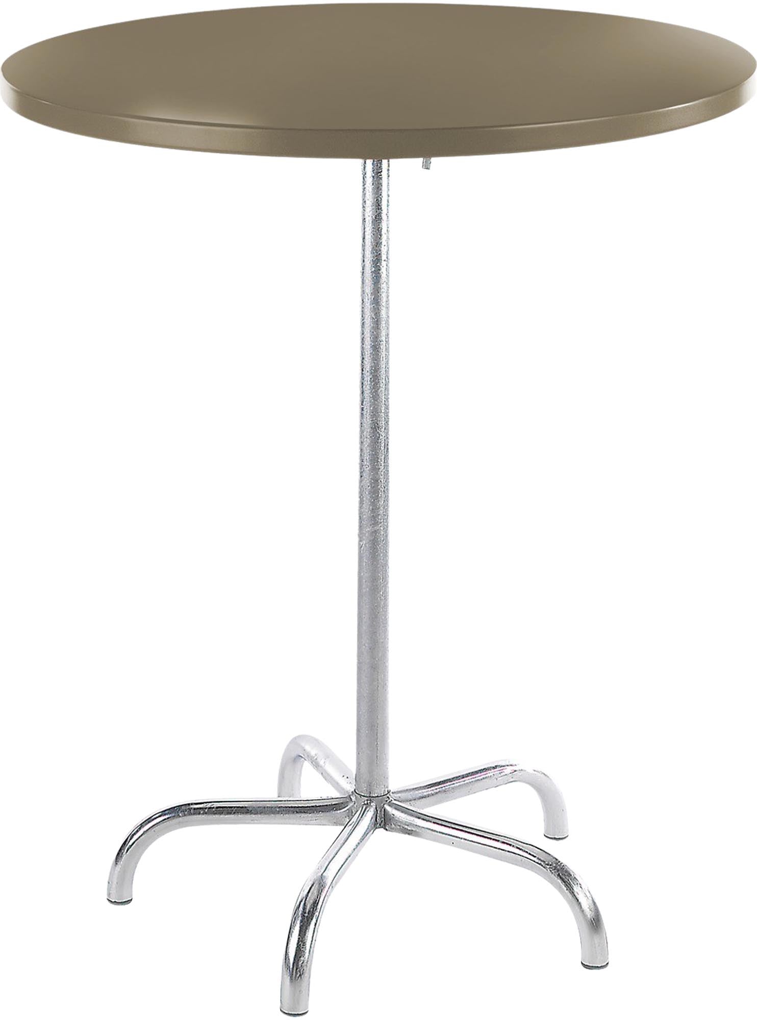 Hochwertiger, wetterfester Säntis Metall-Stehtisch outdoor ø80/110cm, klappbar, stabil, mit Bodenausgleich, langlebig, Swiss Made – perfekt für Garten & Events.