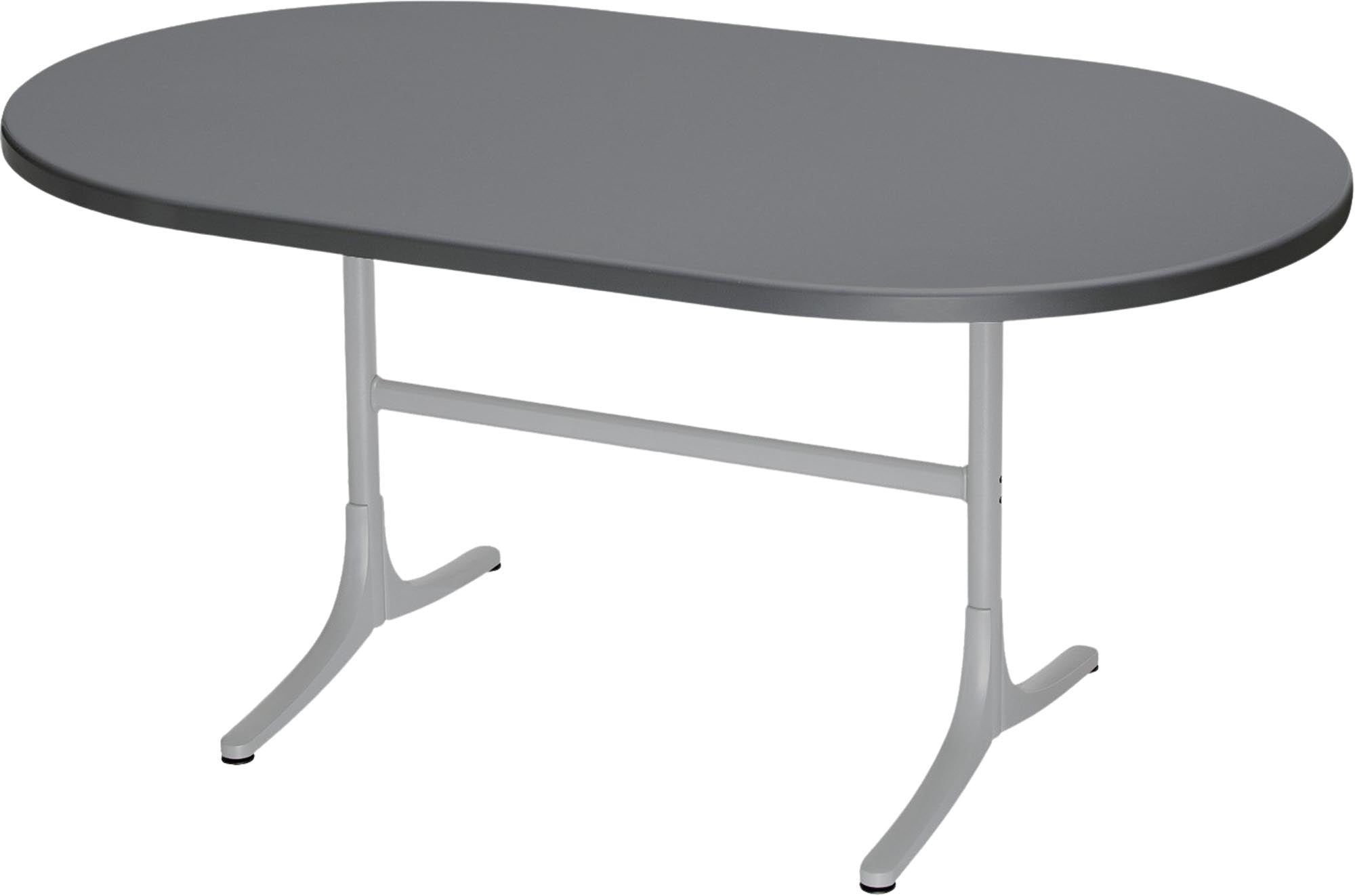 Eleganter, klappbarer Gartentisch aus wetterfesten Glasfaserplatten, langlebig, UV-beständig, Swiss Made – perfekt für stilvolle Garten- und Terrassengestaltung.