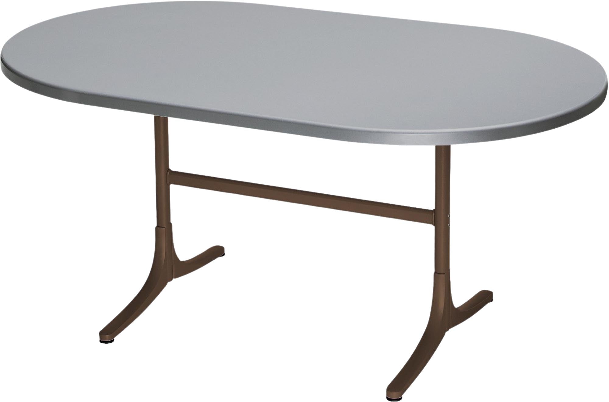 Fiberglastisch Schaffhausen oval: Robust, modern, ideal für draussen.