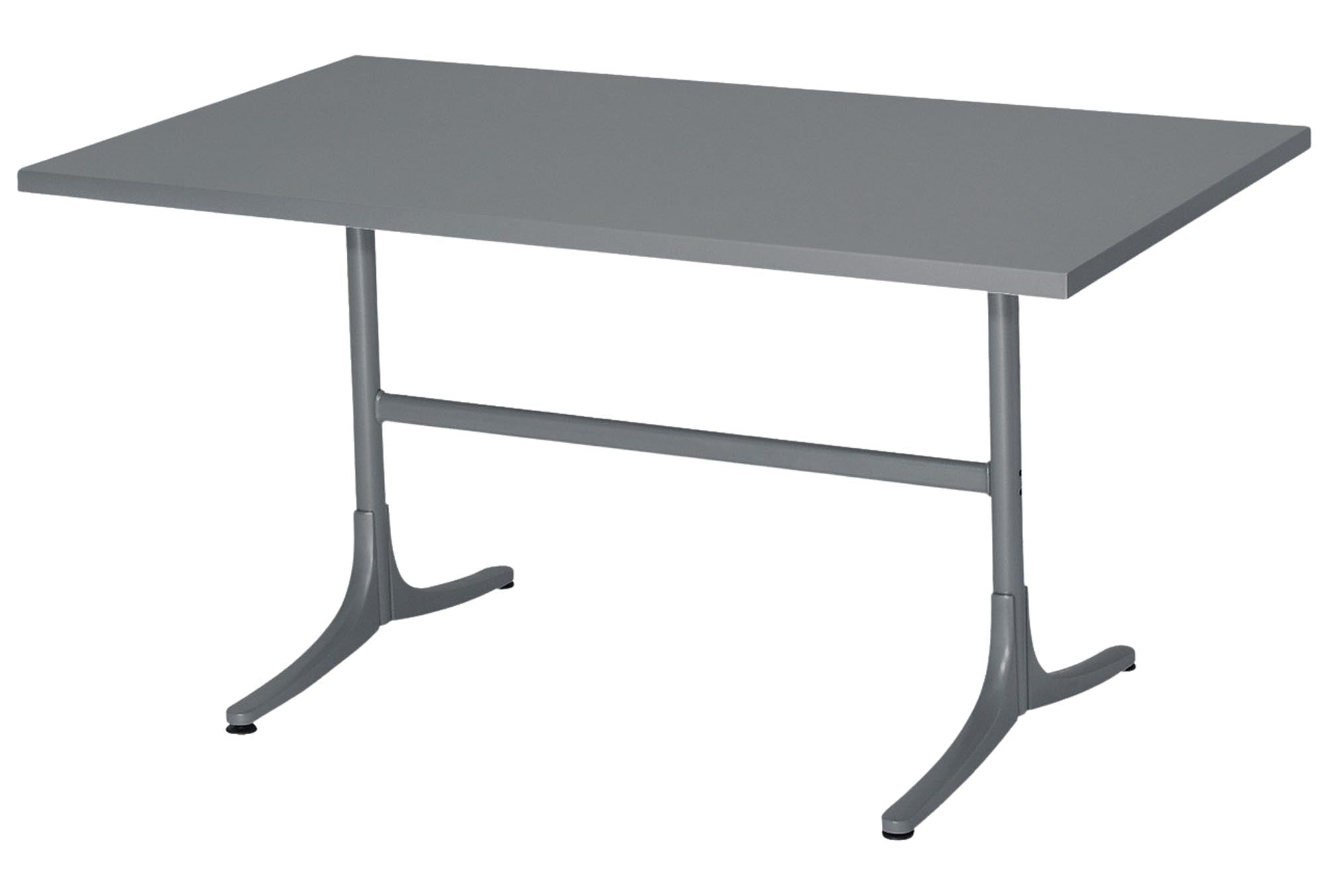 Der Metalltisch Arbon 100 x 65 von Schaffner vereint Langlebigkeit und Flexibilität. Perfekt für jeden Raum, bietet er viel Beinfreiheit und verschiedene Designs.