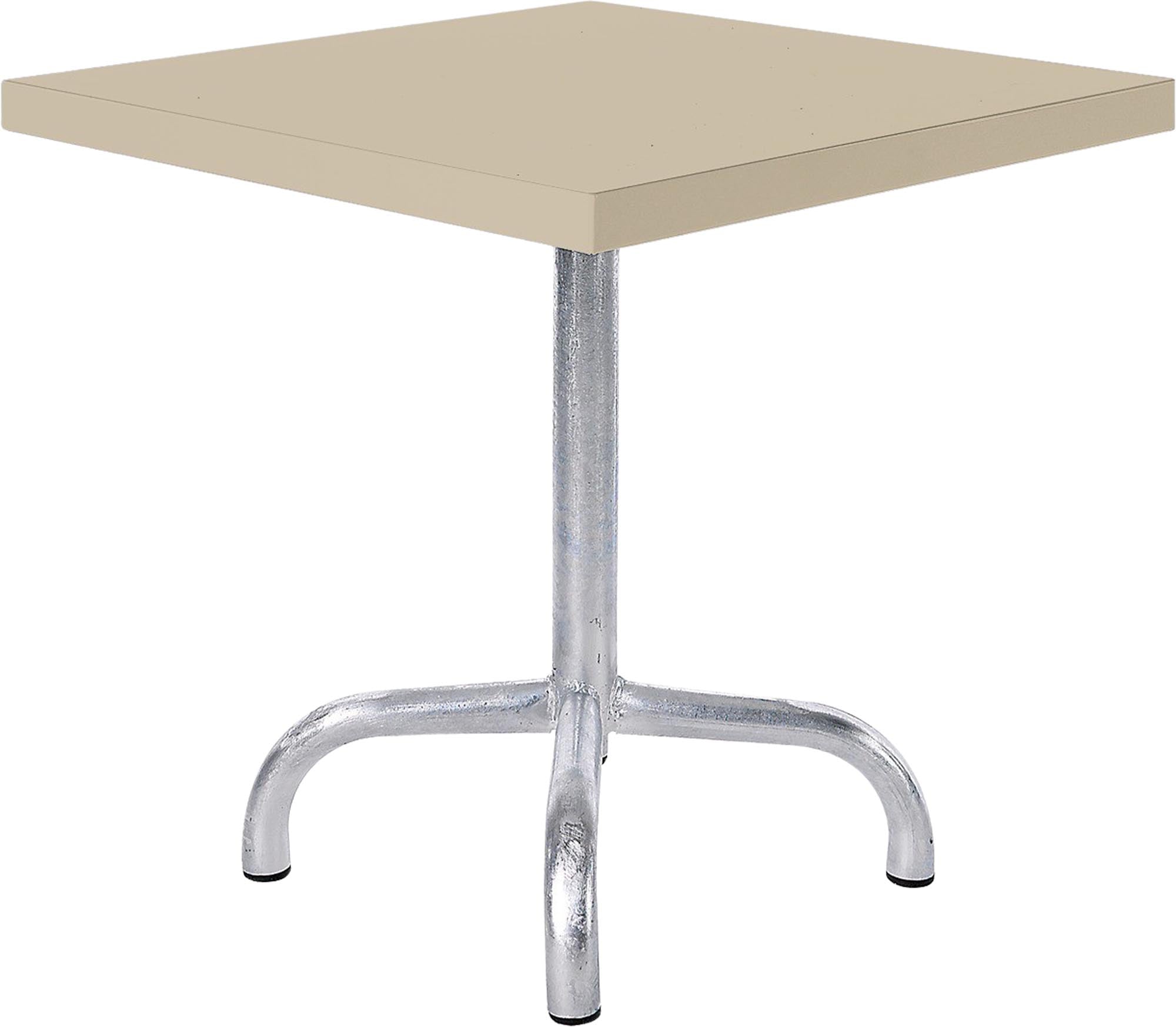 Säntis Metall-Beistelltisch Outdoor 50x50cm, wetterfest, rostfrei, langlebig, Schweizer Handwerkskunst, Gartenmöbel, Outdoor-Tisch, robust, UV-beständig.