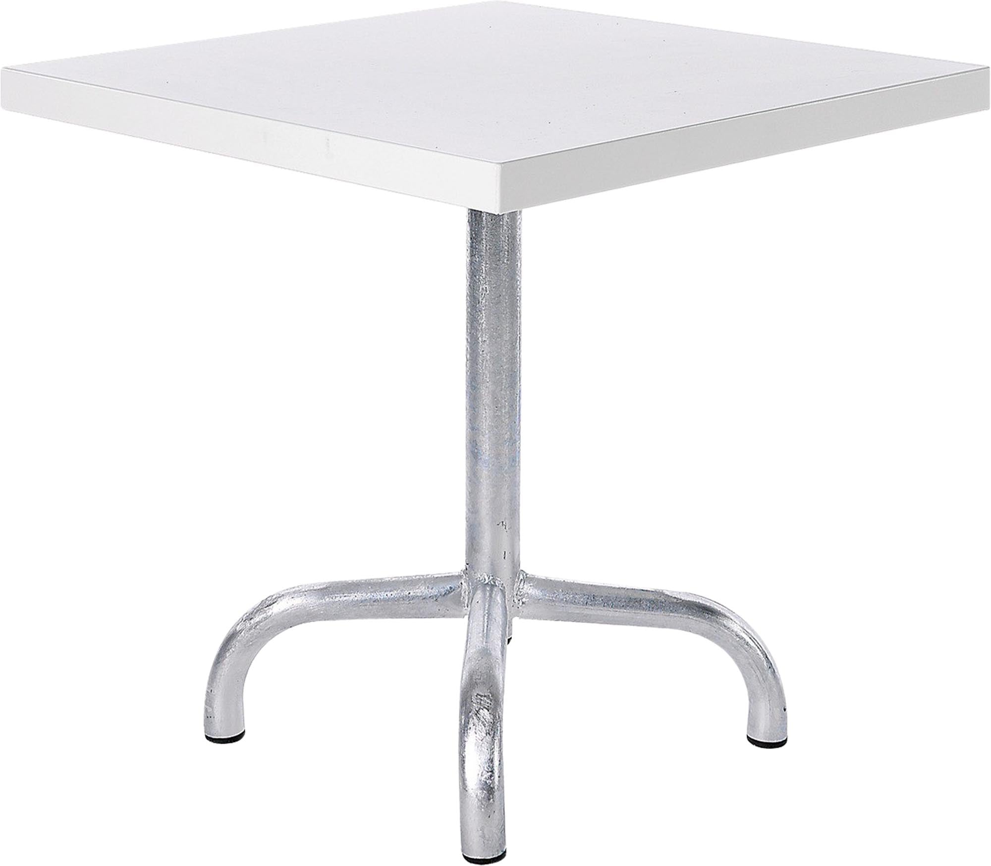 Säntis Metall-Beistelltisch Outdoor 50x50 / 50 in Weiss präsentiert im Onlineshop von KAQTU Design AG. Beistelltisch Outdoor ist von Schaffner