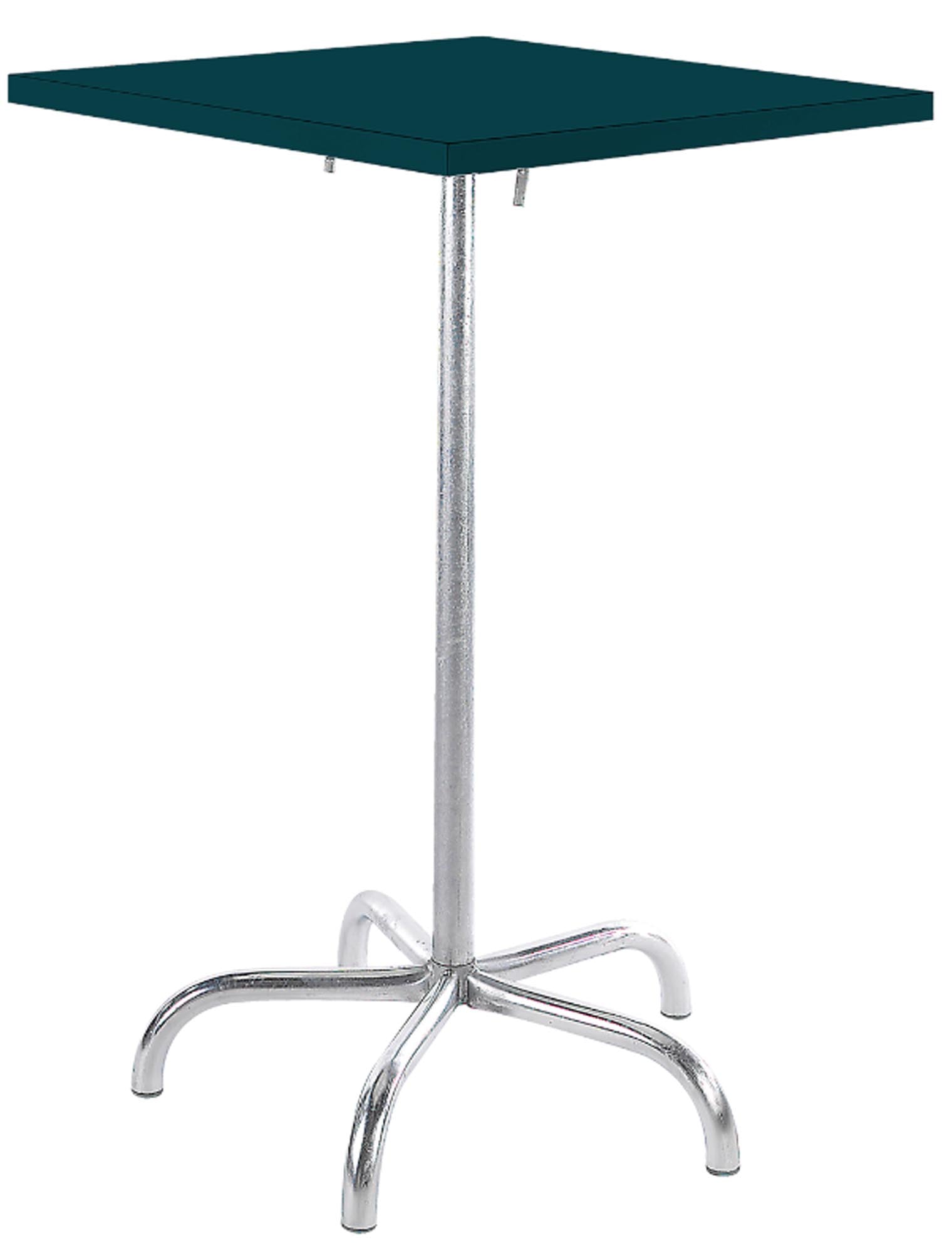 Eleganter klappbarer Metall-Stehtisch für den Außenbereich, 70x70 cm, ideal für Gartenpartys und Veranstaltungen, robust und praktisch.