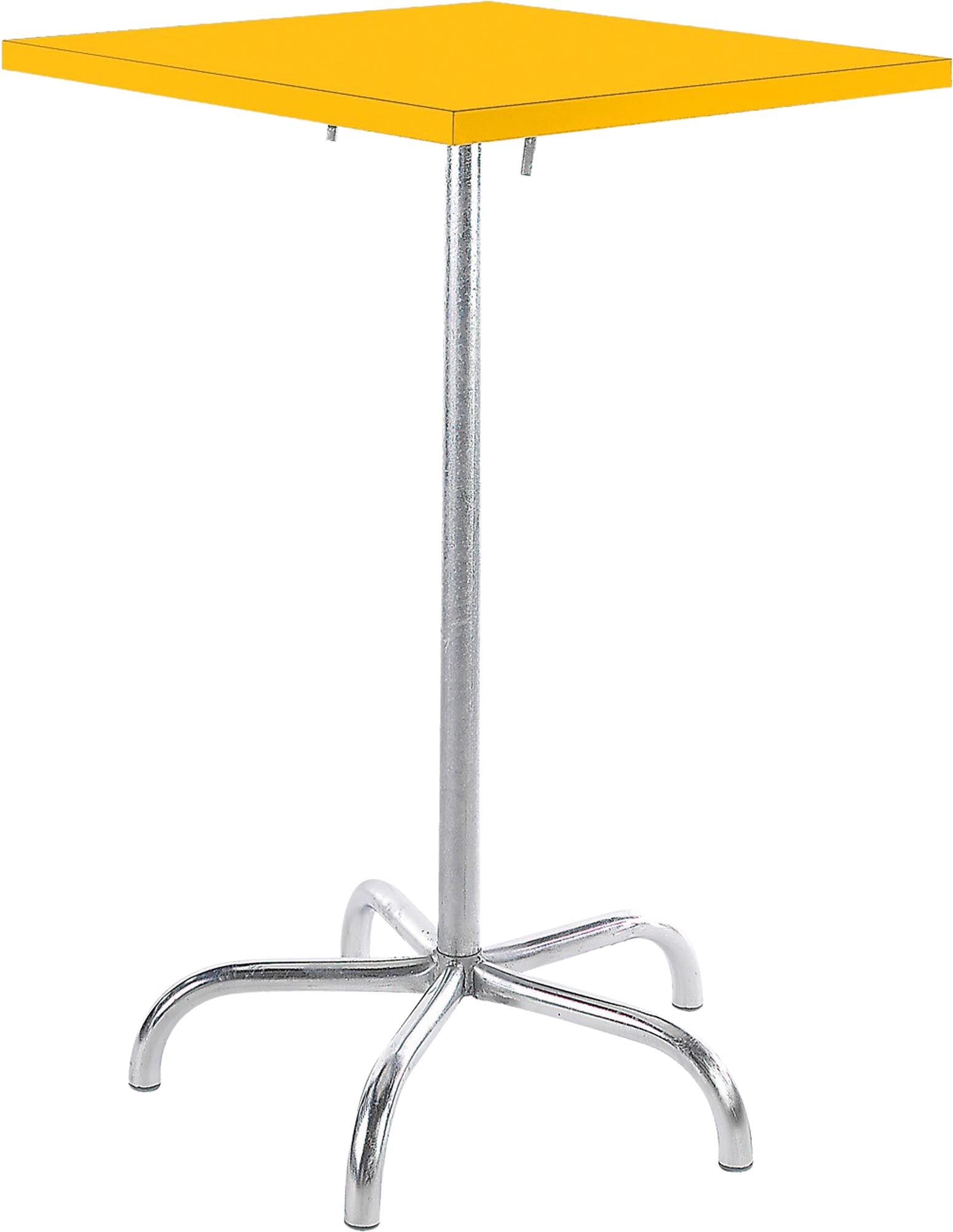 Säntis Metall-Stehtisch Outdoor 80x80 /110 klappbar in Gelb präsentiert im Onlineshop von KAQTU Design AG. Hochtisch Outdoor ist von Schaffner