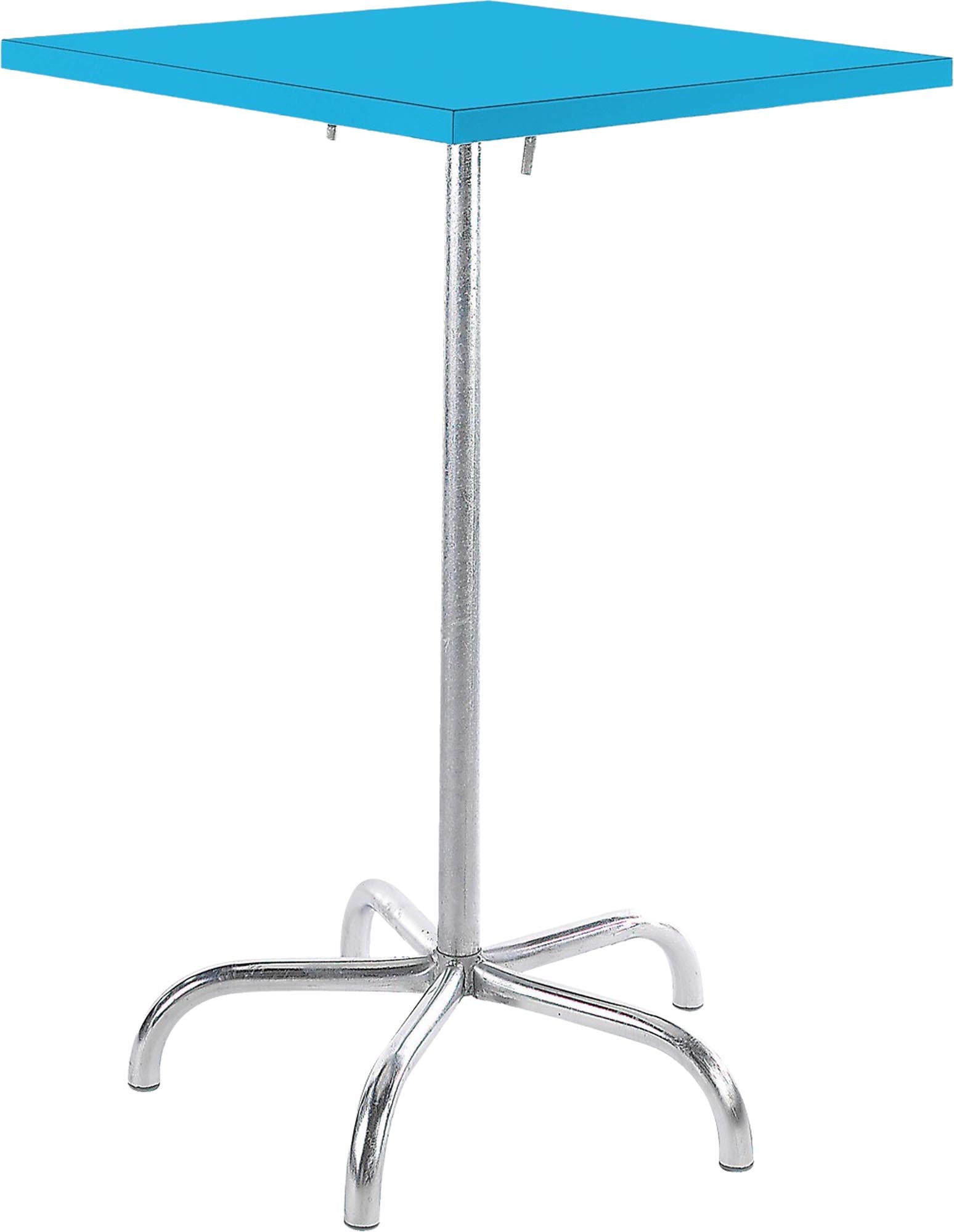 Hochwertiger, klappbarer Säntis Metall-Stehtisch Outdoor 80x80/110 von Schaffner – wetterfest, rostfrei, vielseitig, platzsparend und langlebig für den Garten.