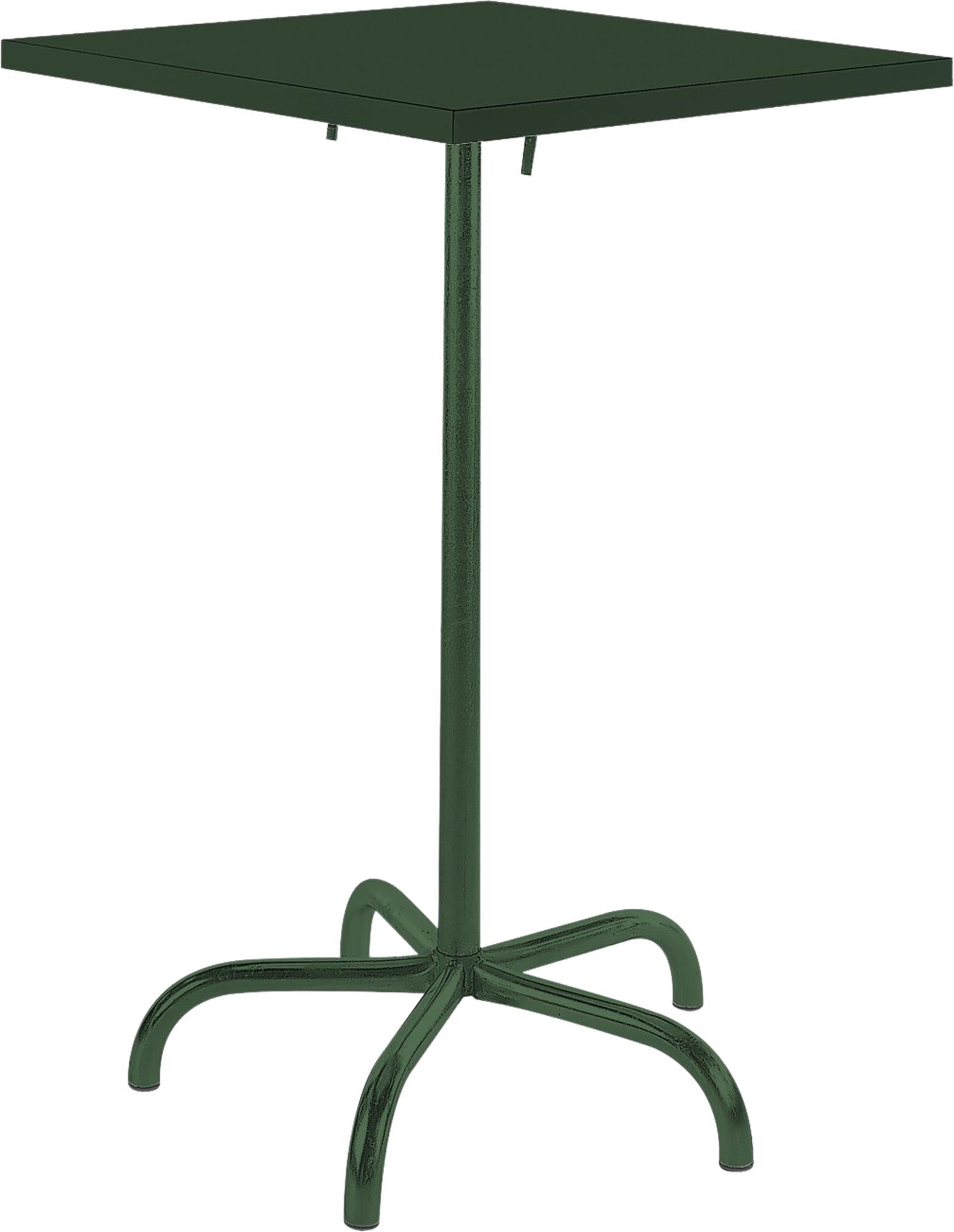 Robuster, wetterfester Säntis Metall-Stehtisch Outdoor 80x80/110 von Schaffner, klappbar und langlebig – ideal für stilvolle, flexible Garten- und Außenmöbel.