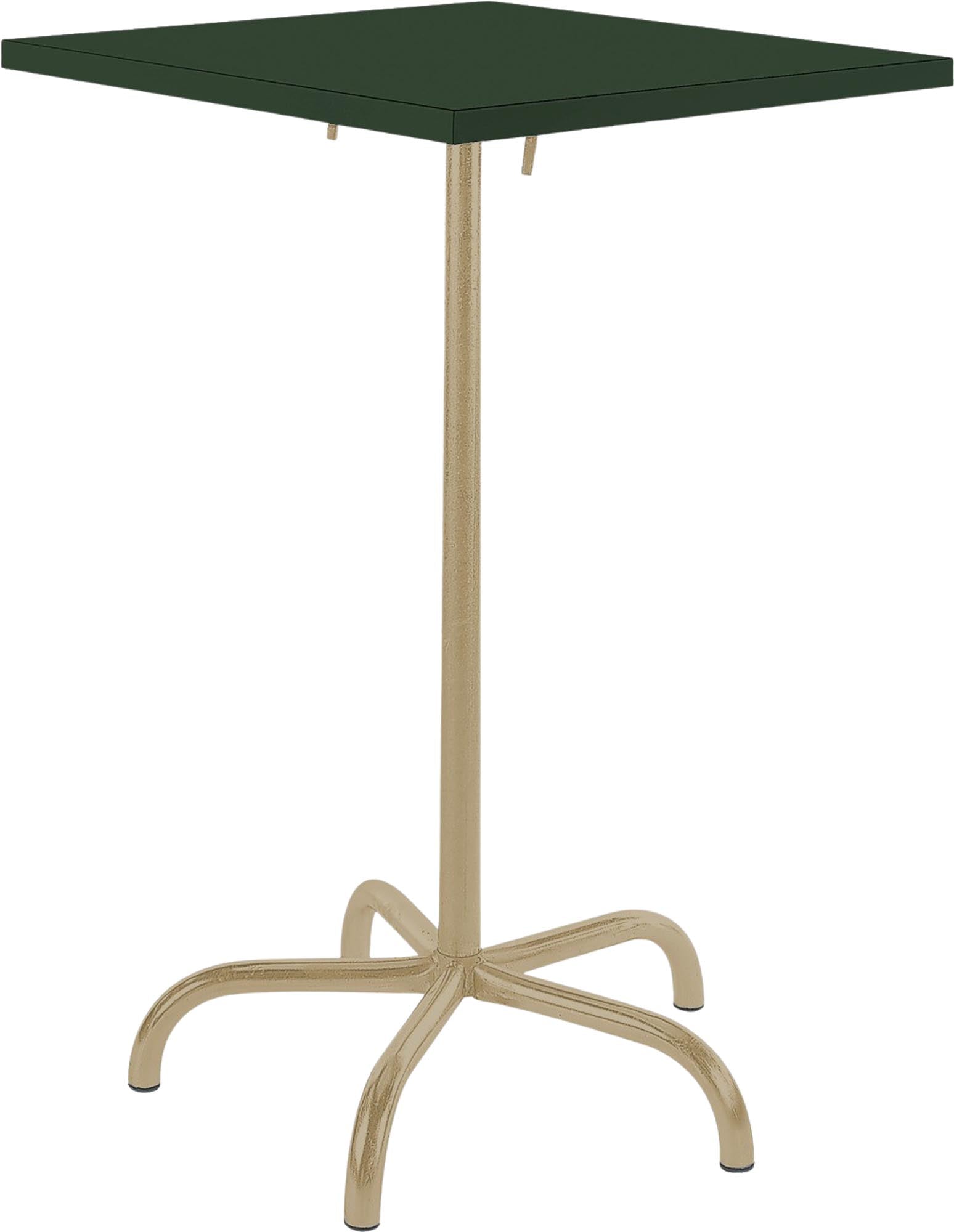 Eleganter klappbarer Säntis Metall-Stehtisch 80x80/110 von Schaffner – ideal für Gartenpartys und Outdoor-Events, wetterbeständig und praktisch.