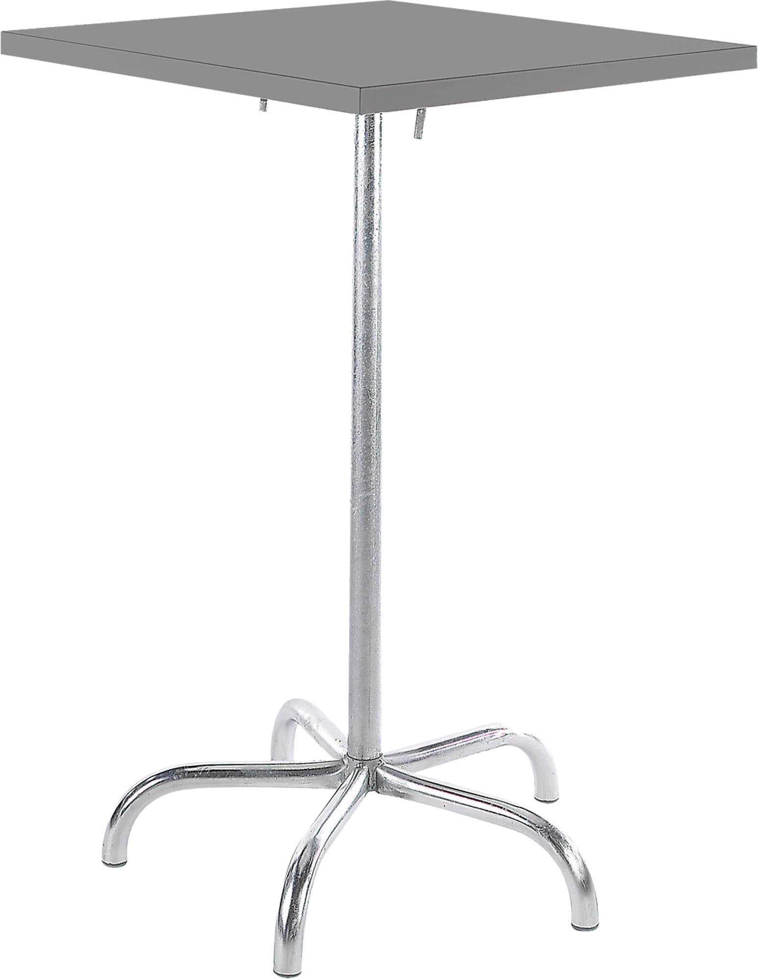 Säntis Metall-Stehtisch Outdoor 80x80 /110 klappbar in Alusilber präsentiert im Onlineshop von KAQTU Design AG. Hochtisch Outdoor ist von Schaffner