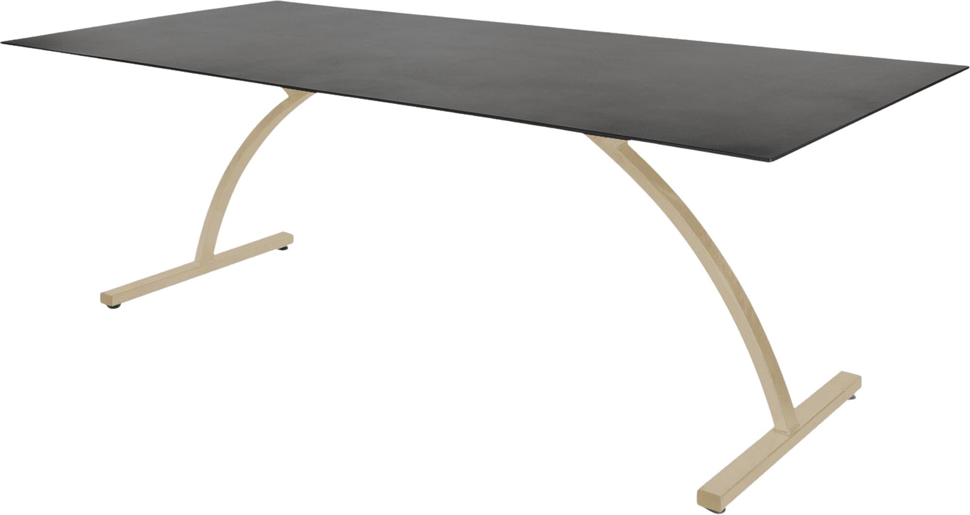 Bernardino Gartentisch aus Glasfaser 220x100 klappbar in Graphit präsentiert im Onlineshop von KAQTU Design AG. Gartentisch ist von Schaffner
